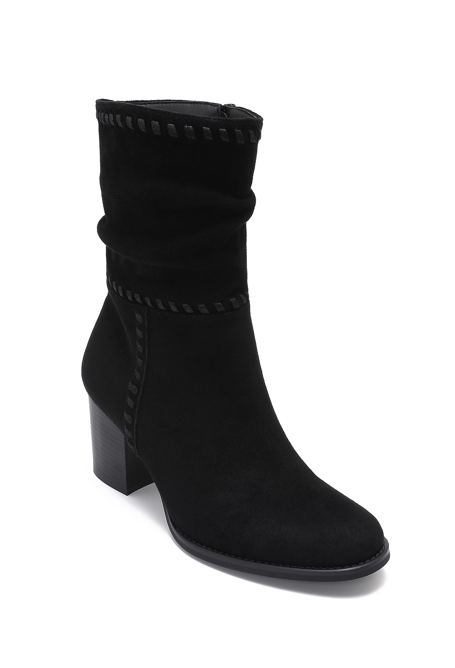 Stiefeletten mit gerafftem Schaft