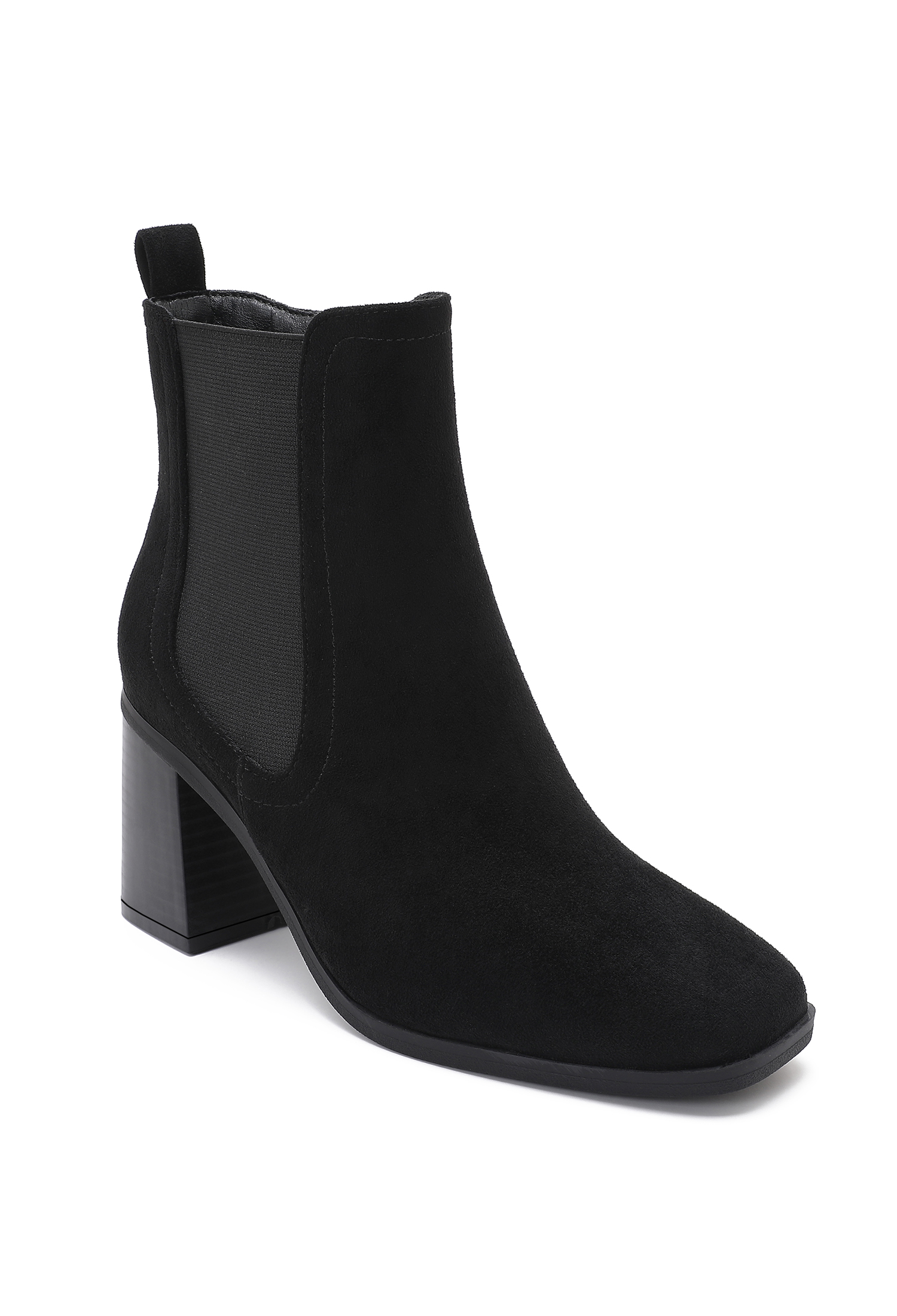 Chelsea-Stiefeletten mit Blockabsatz