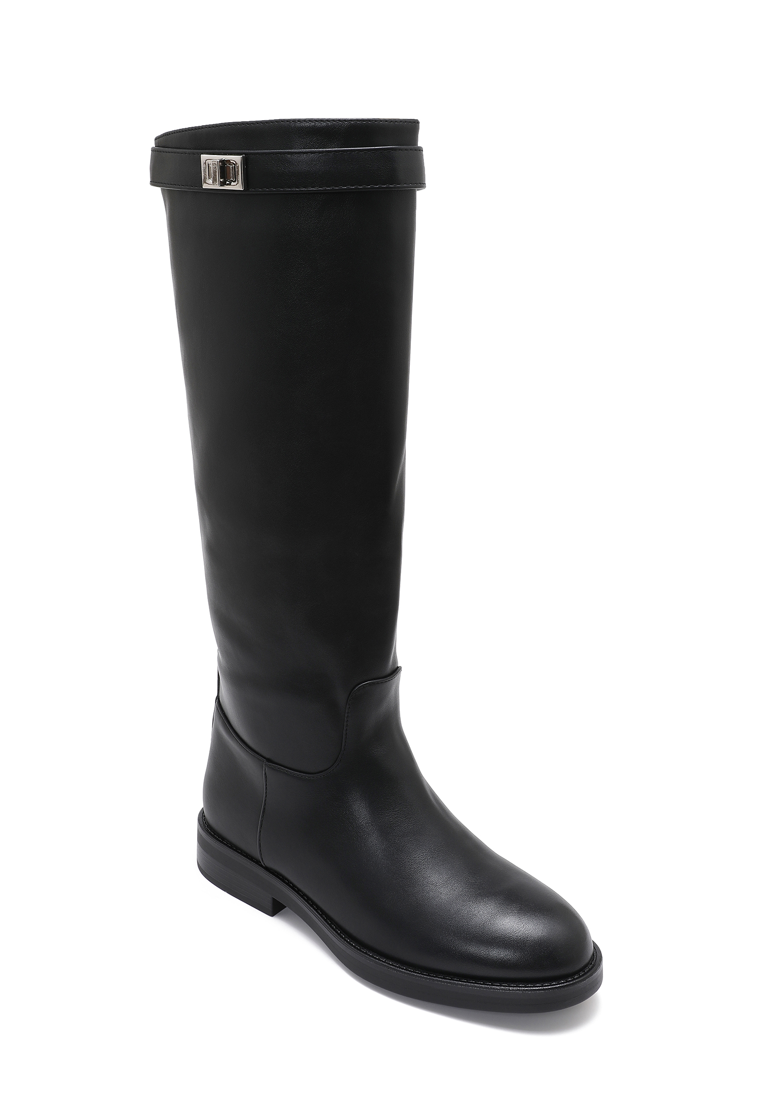 Overknee‑Stiefel mit Knopfdetail