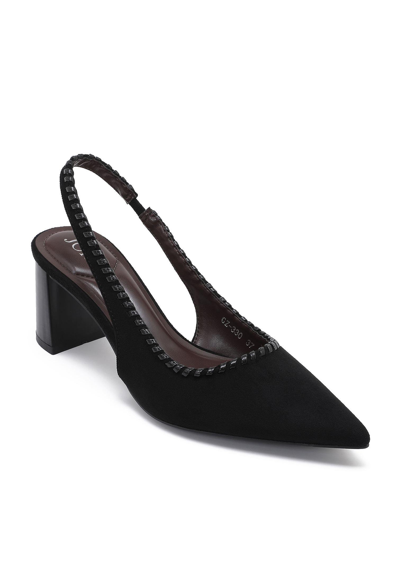 Slingback Pumps mit Blockabsatz