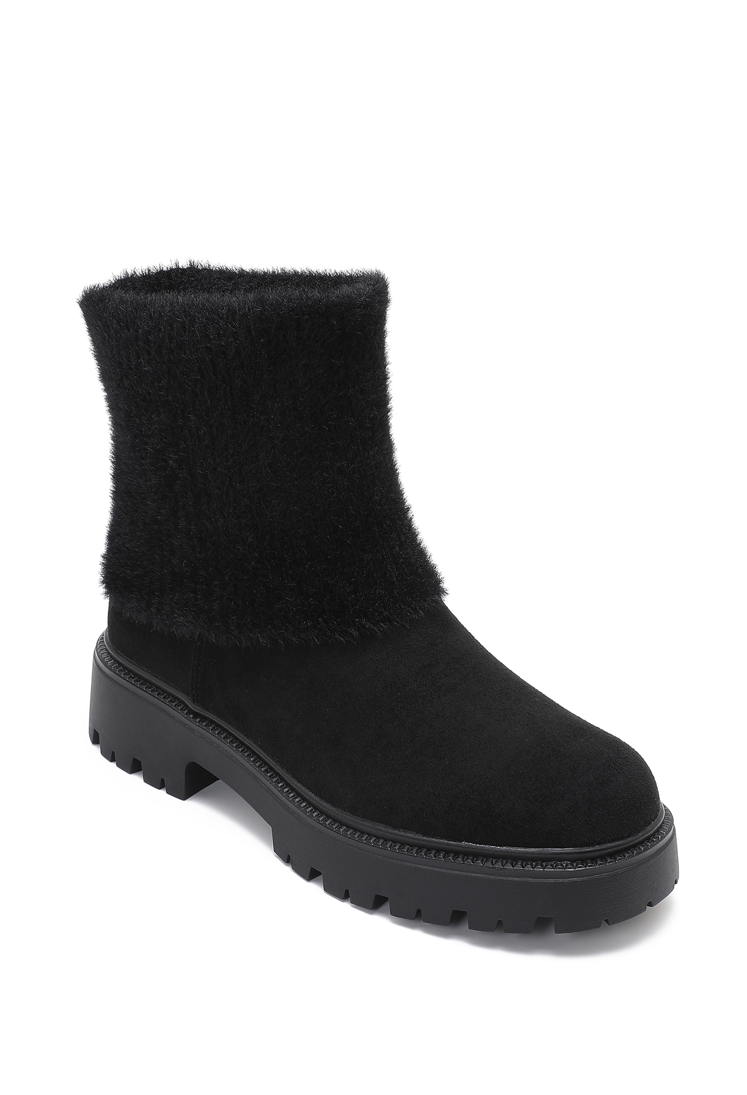 Slip-On Stiefeletten mit Flauschschaft