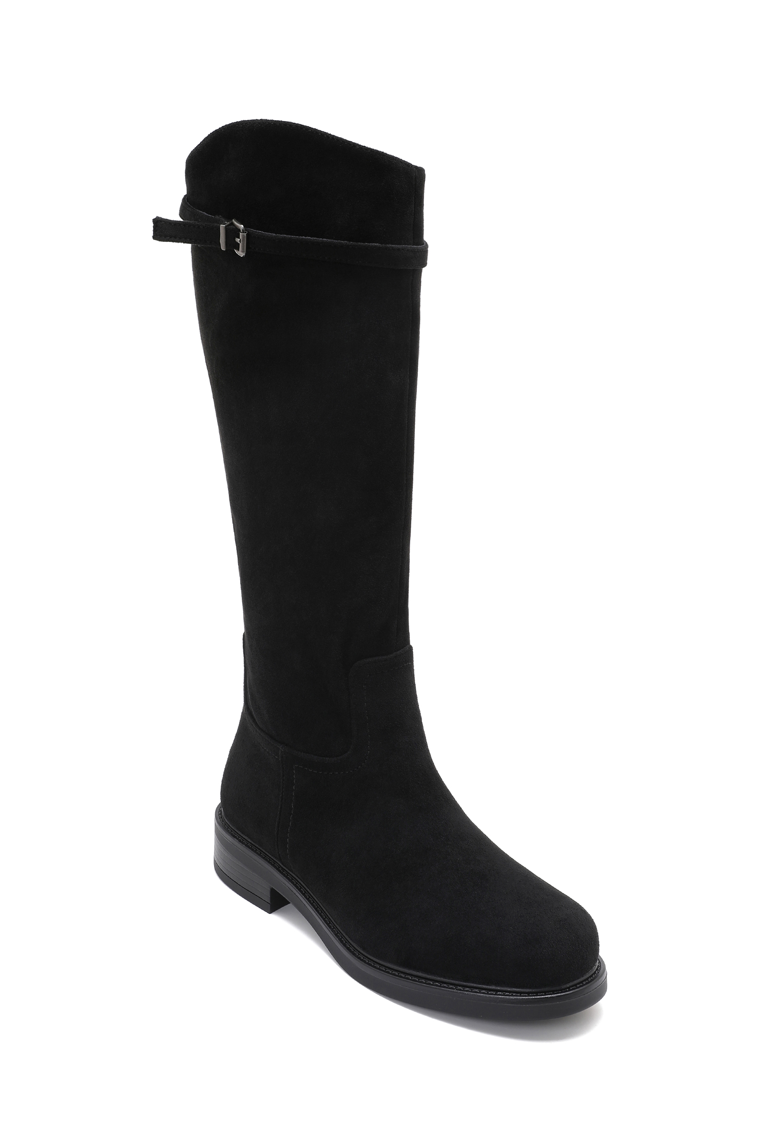 Overknee-Stiefel aus Veloursleder