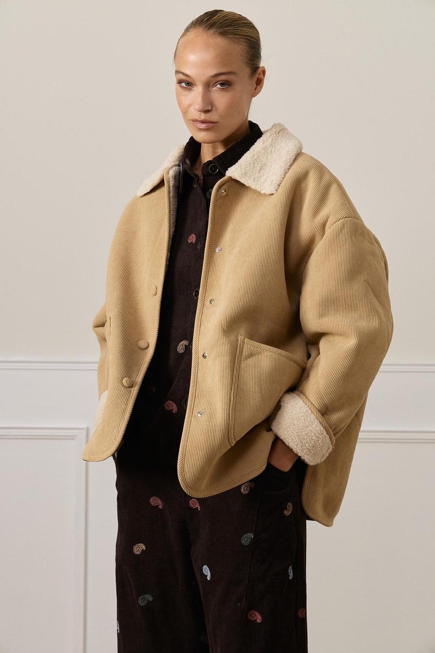Wattierte, taillierte Jacke