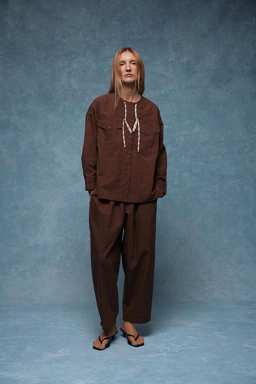 Lässige Hemdjacke mit Kordel