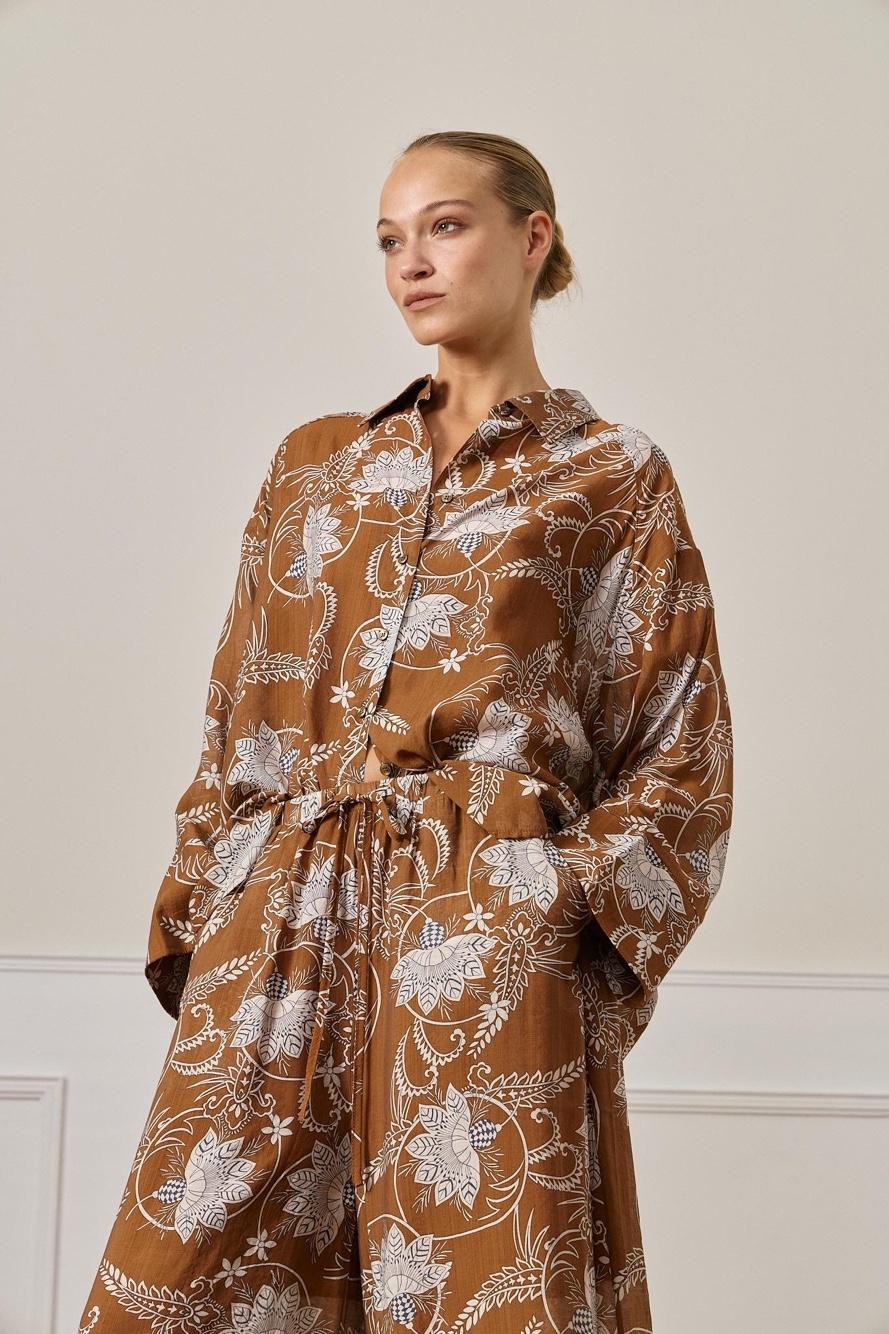 Oversized Hemd mit Blumenprint