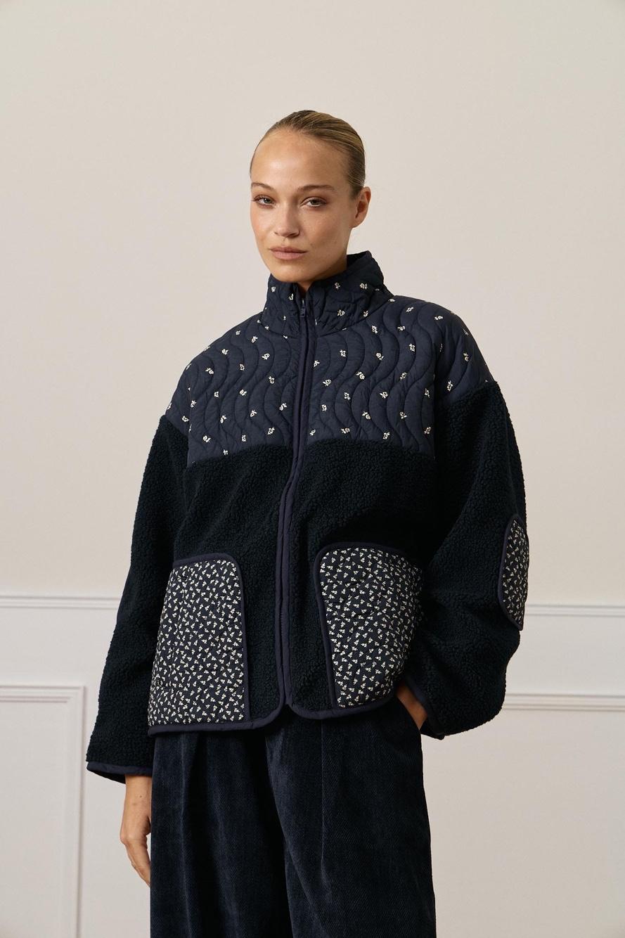 Teddy-Jacke mit Stehkragen