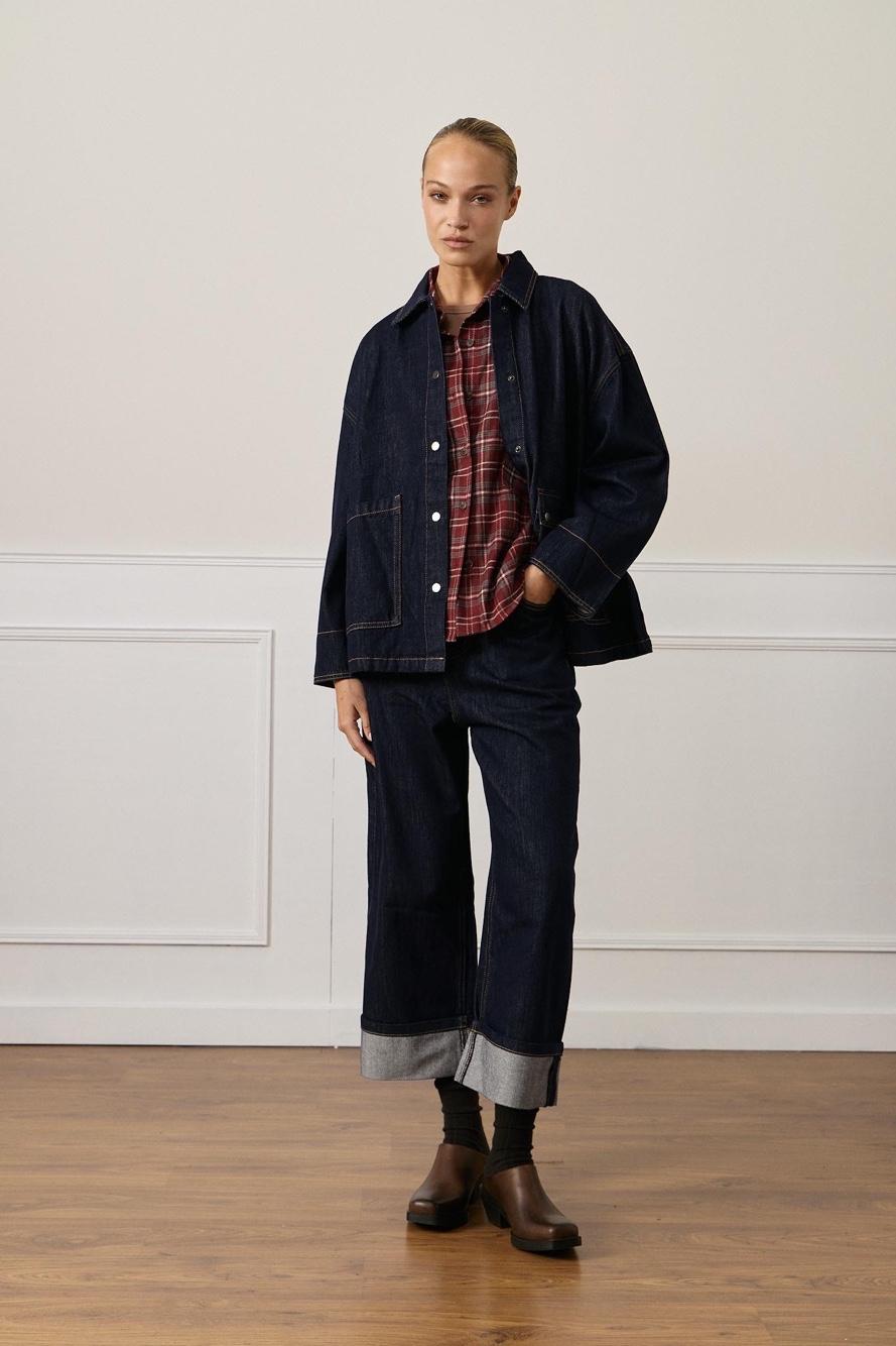 Gerade Jeans mit hohem Bund