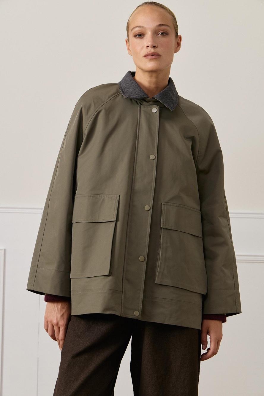 Oversize-Jacke mit Hemdkragen