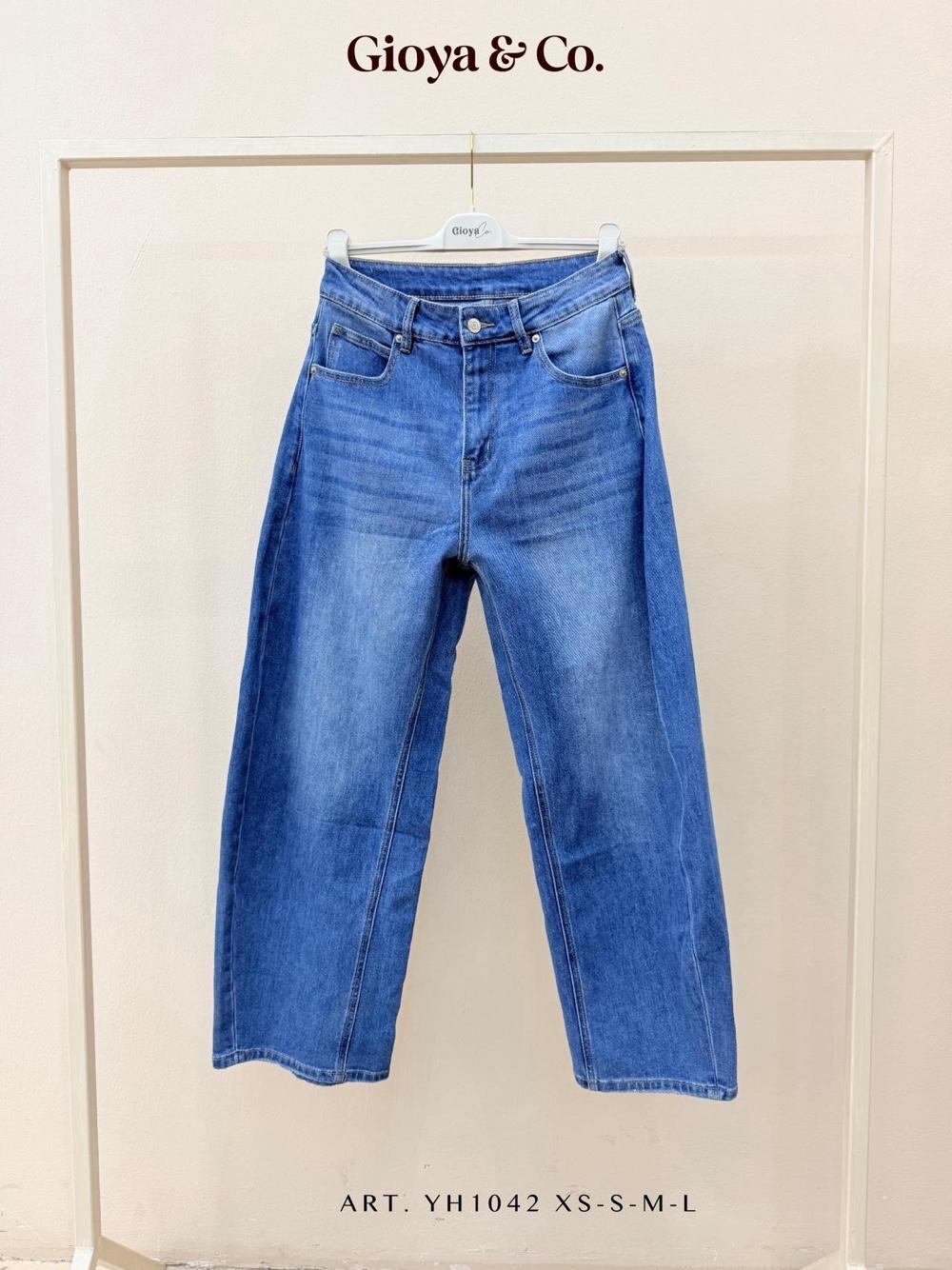 Gerade Jeans mit hohem Bund