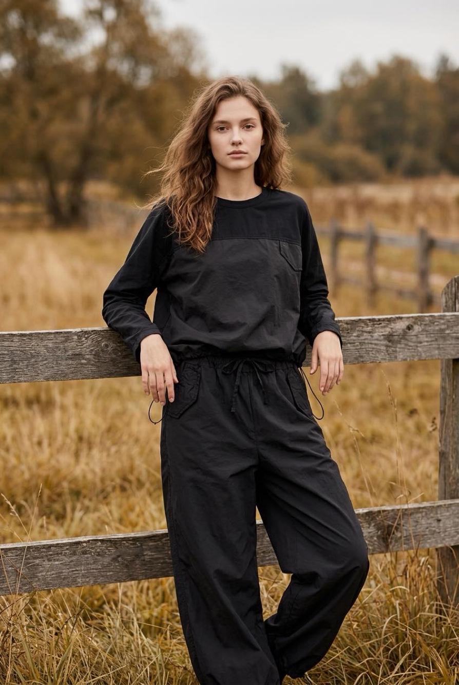 Boxy-Shirt mit Tunnelzug