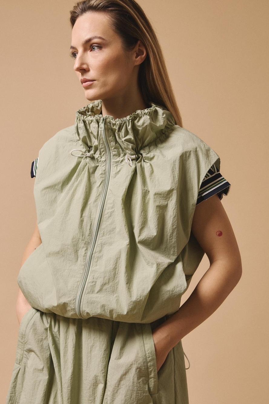 Oversize Weste mit Stehkragen