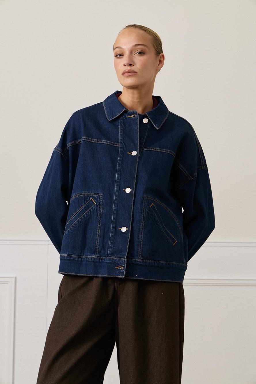 Oversize-Jacke mit Hemdkragen
