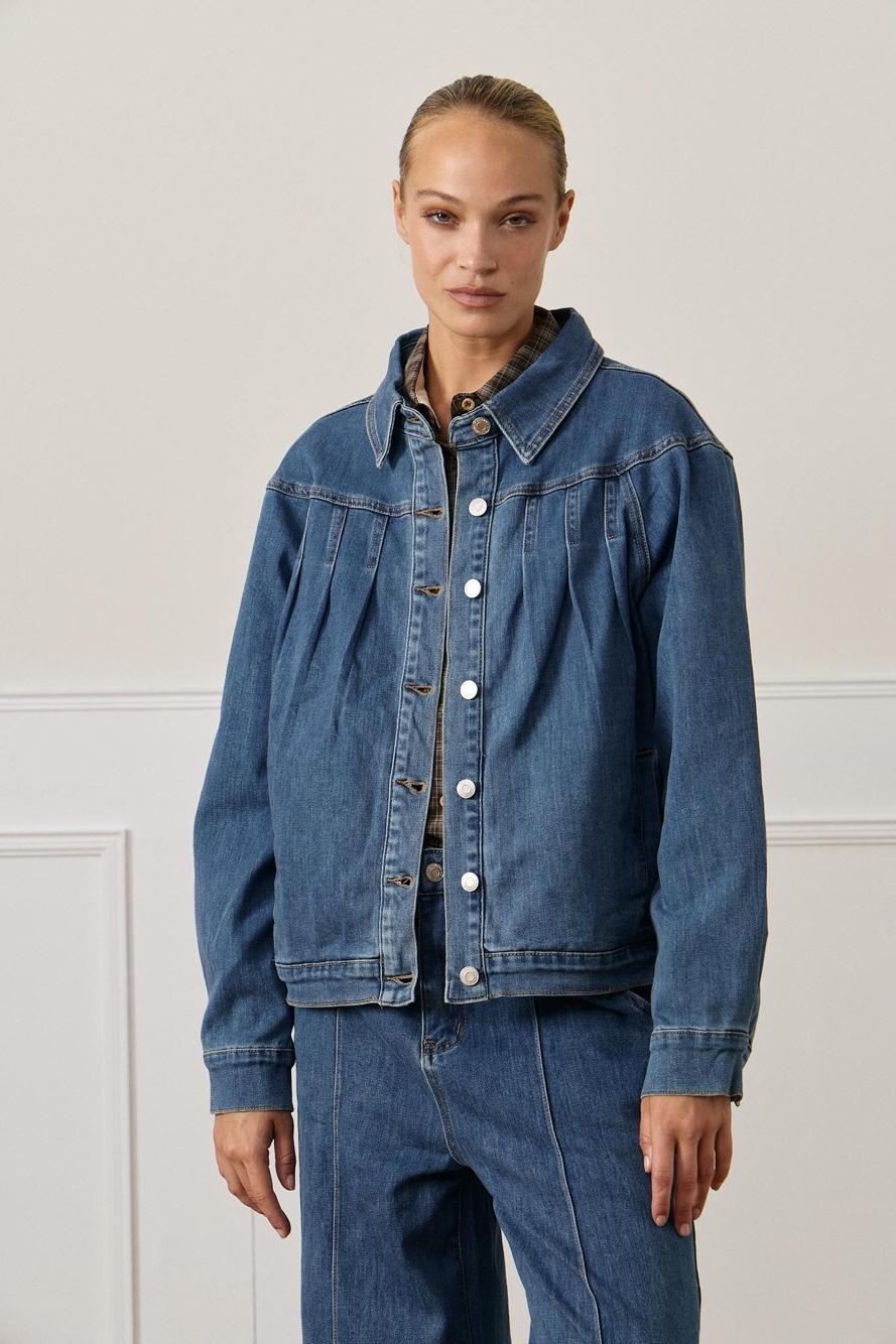 Oversize-Jacke mit Falten