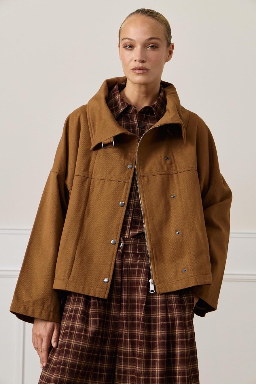 Oversize-Jacke mit Kragen