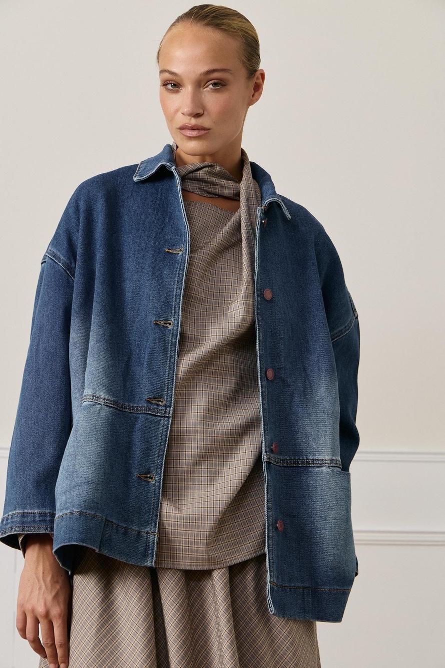 Oversize Denim-Hemdjacke