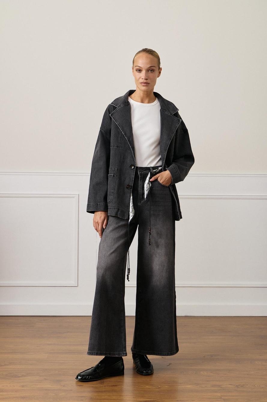 Klassische Oversize Denimjacke