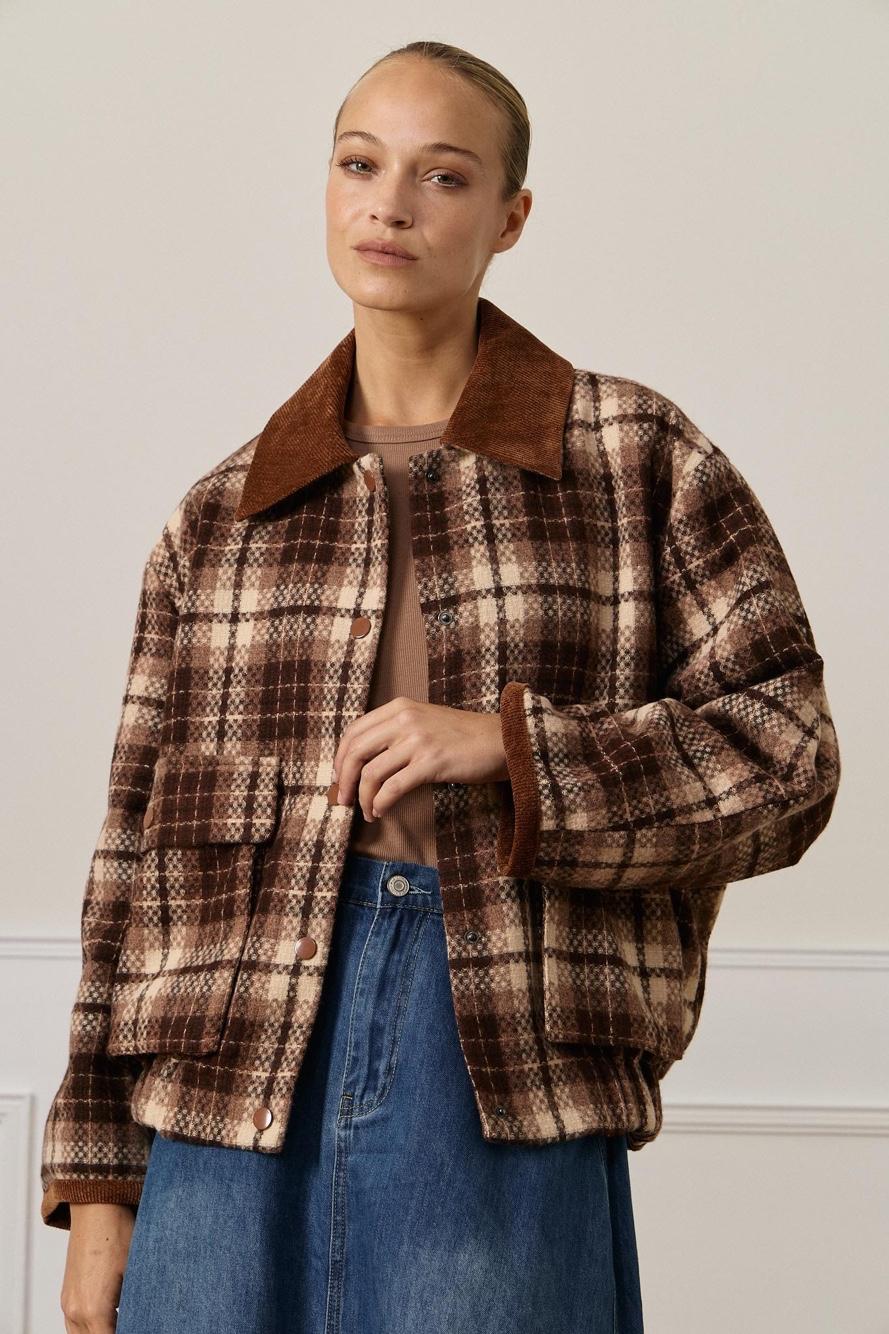 Oversize-Jacke mit Hemdkragen
