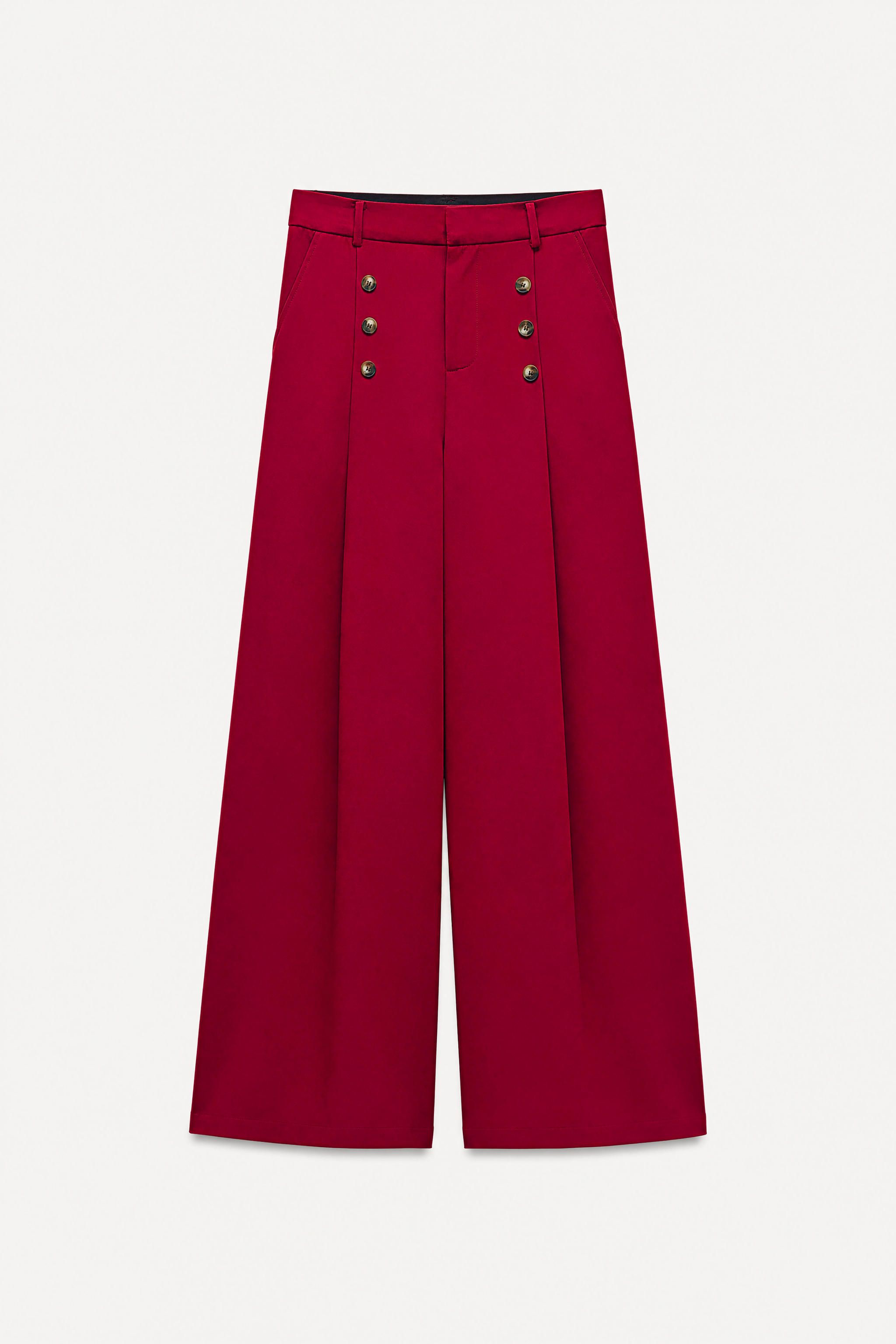 Wide-Leg-Hose mit Knöpfen
