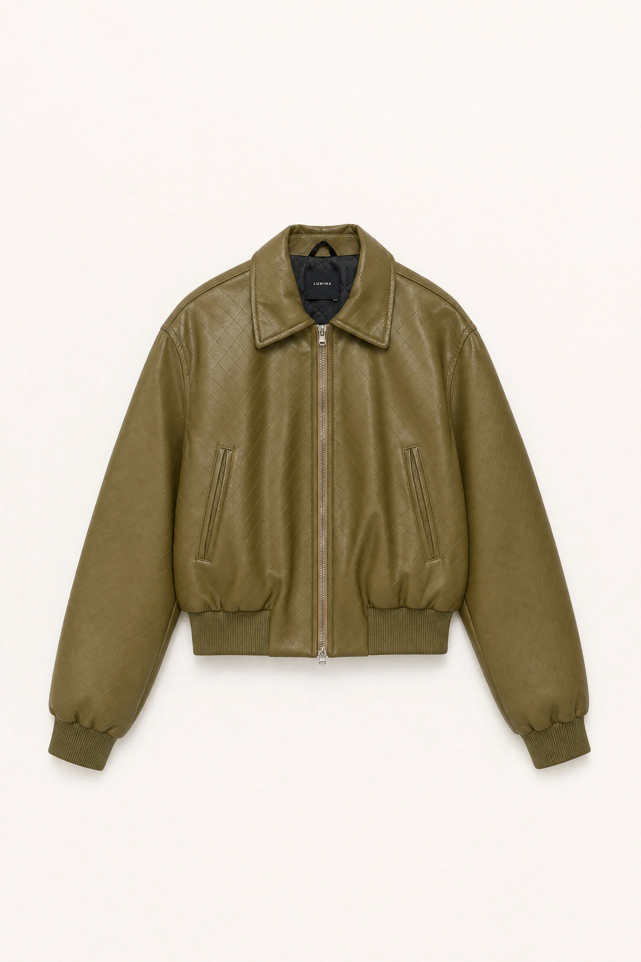 Bomberjacke aus Kunstleder
