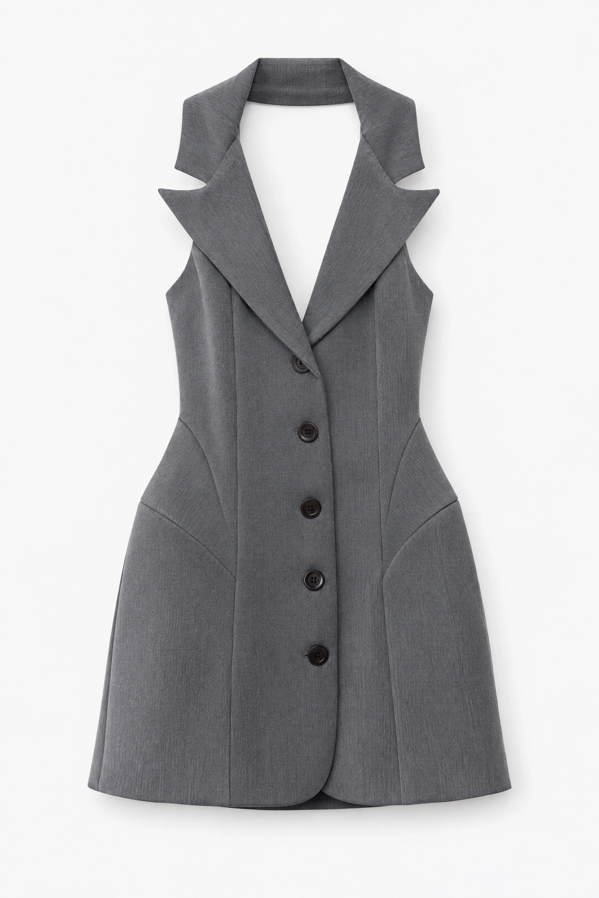 Wickel-Blazer-Kleid mit Halter-Ausschnitt