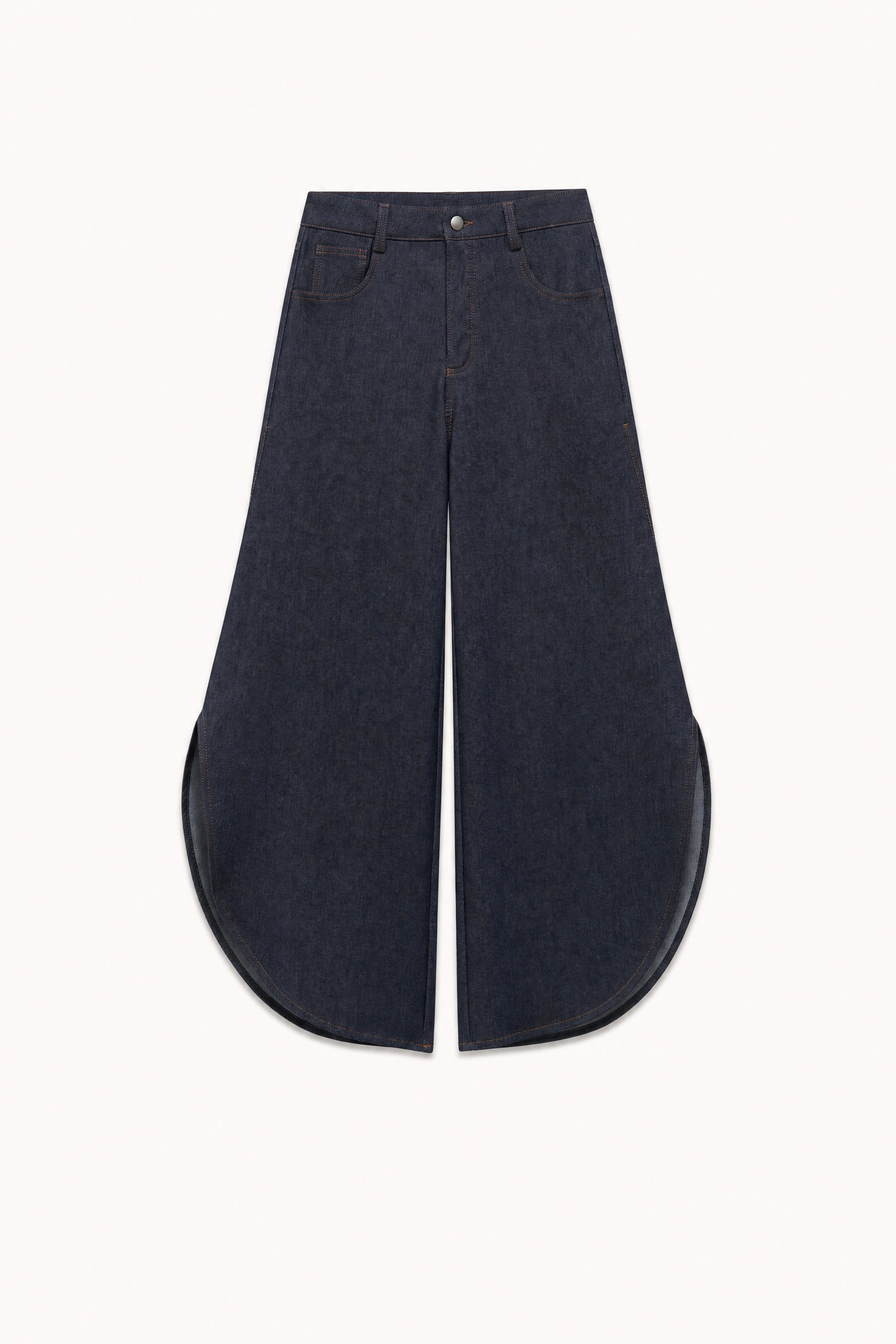Jeans mit hoher Taille und weitem Bein