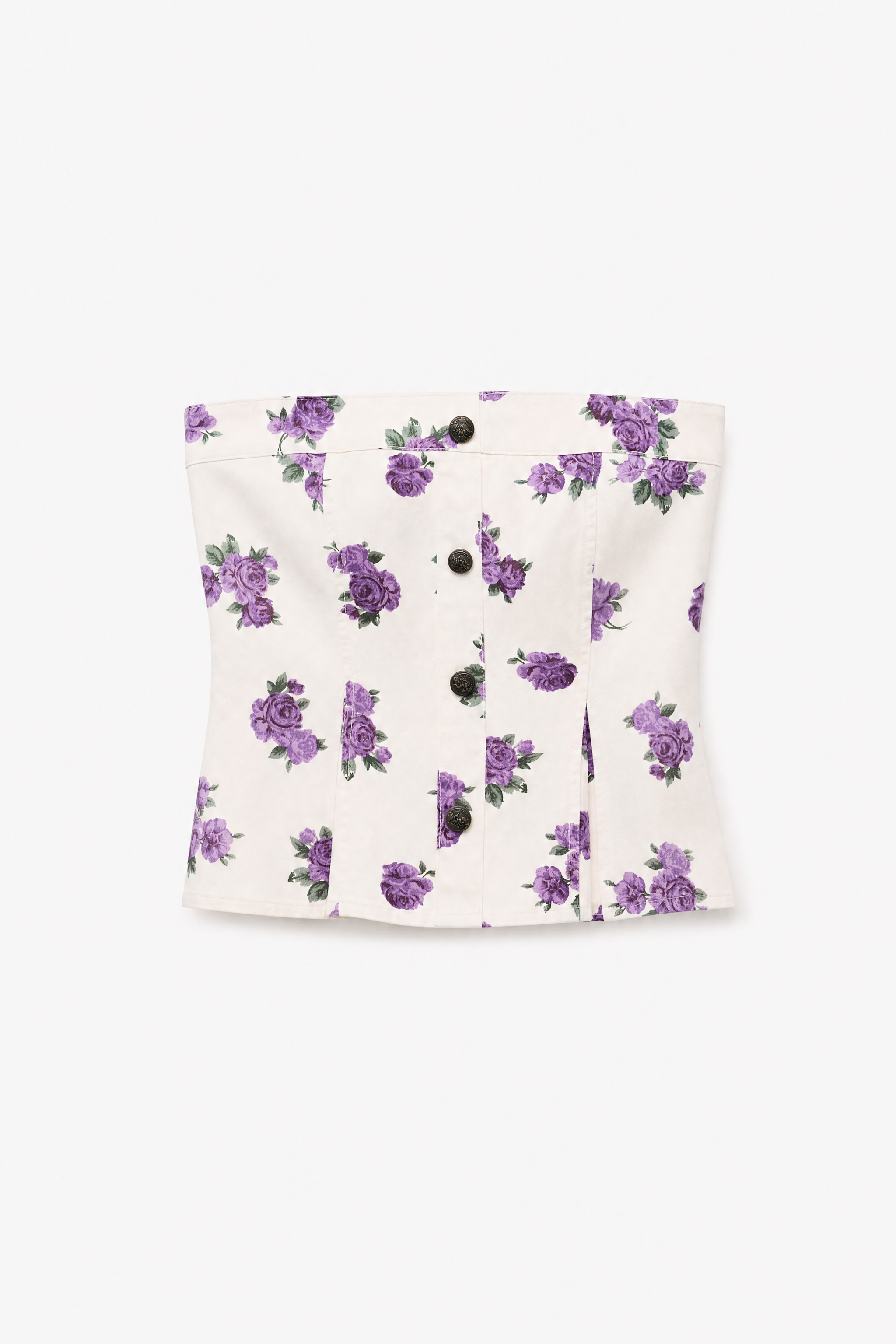 Bandeau-Top mit Plissee