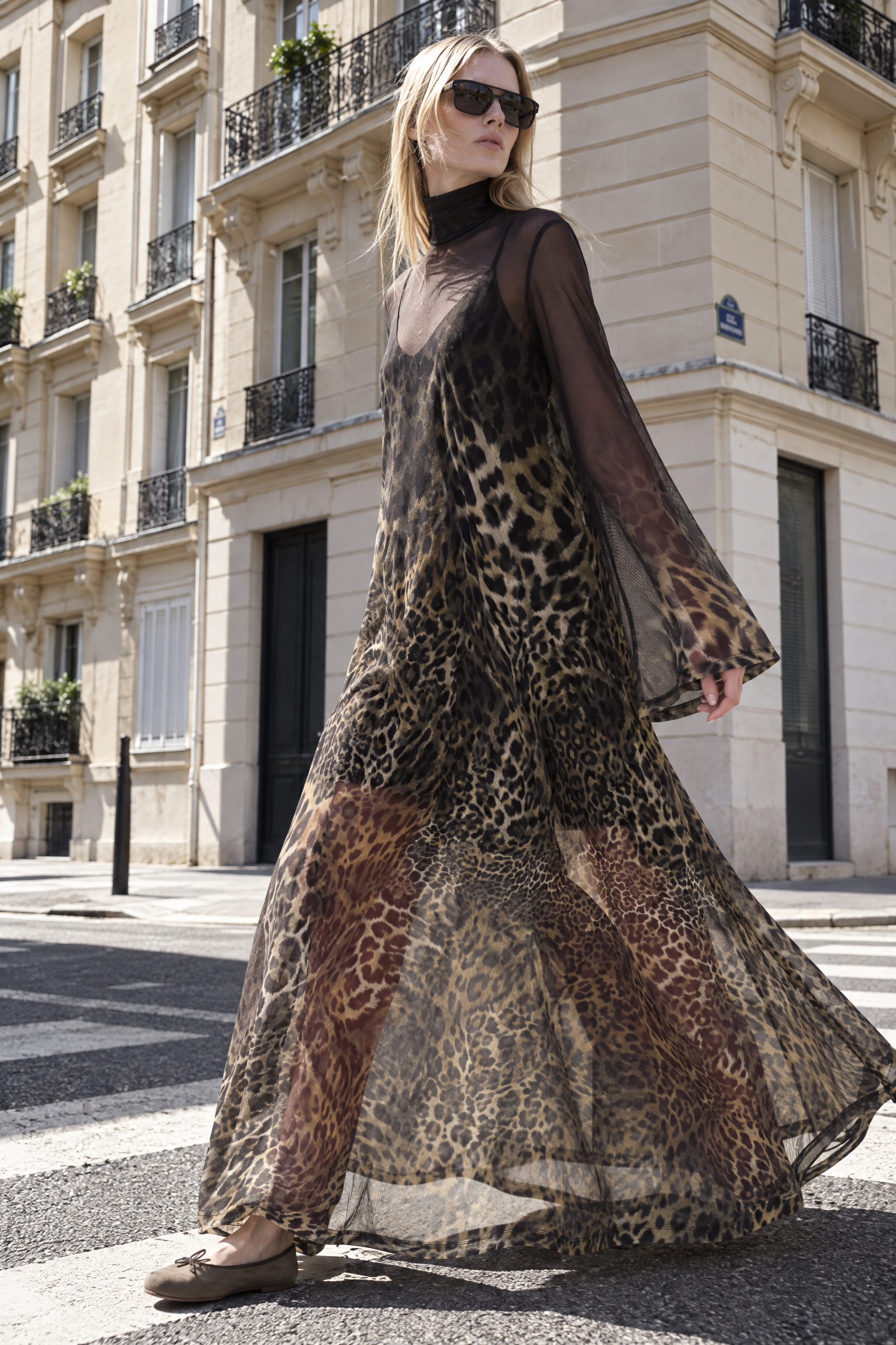 Maxi-Kleid mit Rollkragen