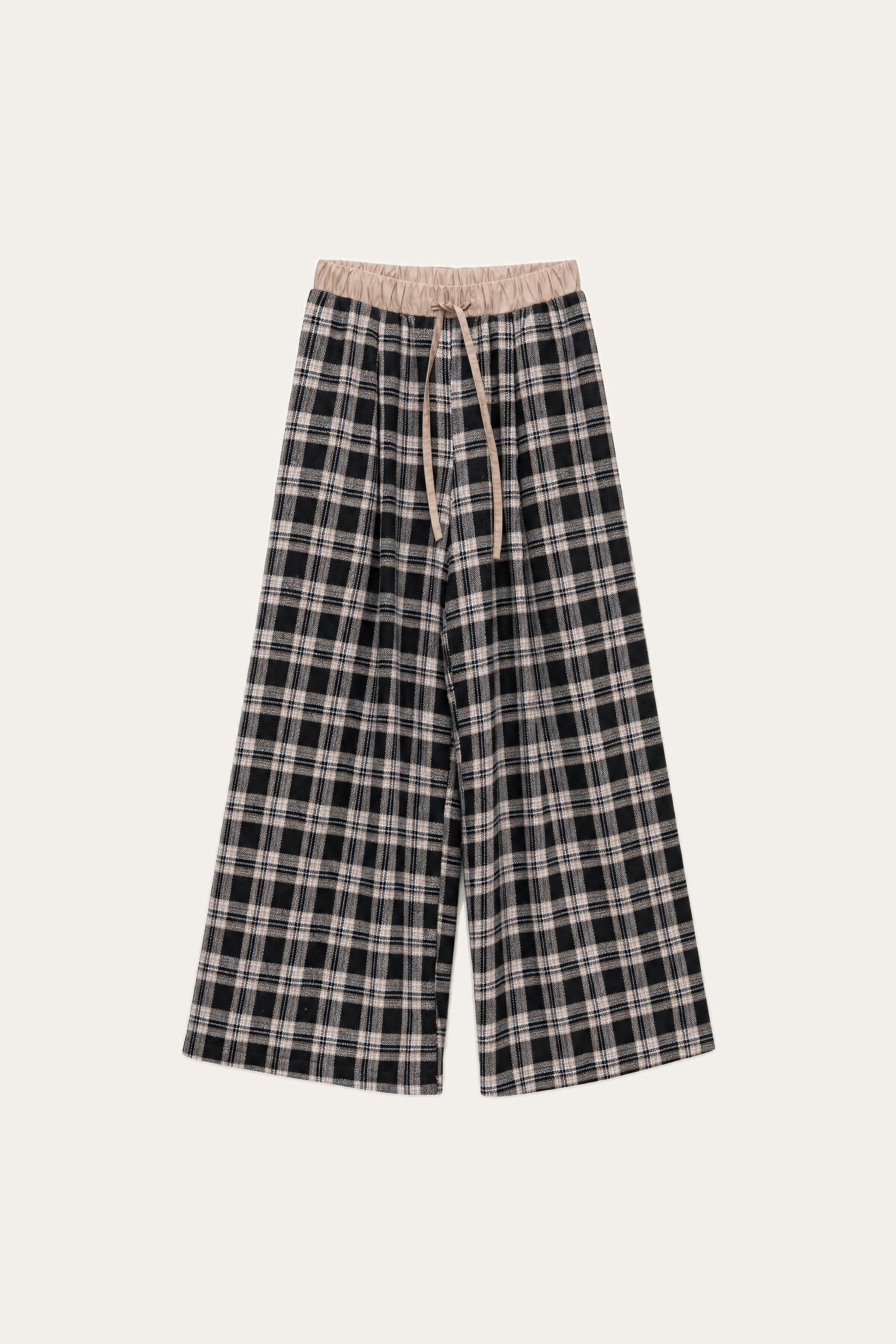 Weit geschnittene Karohose