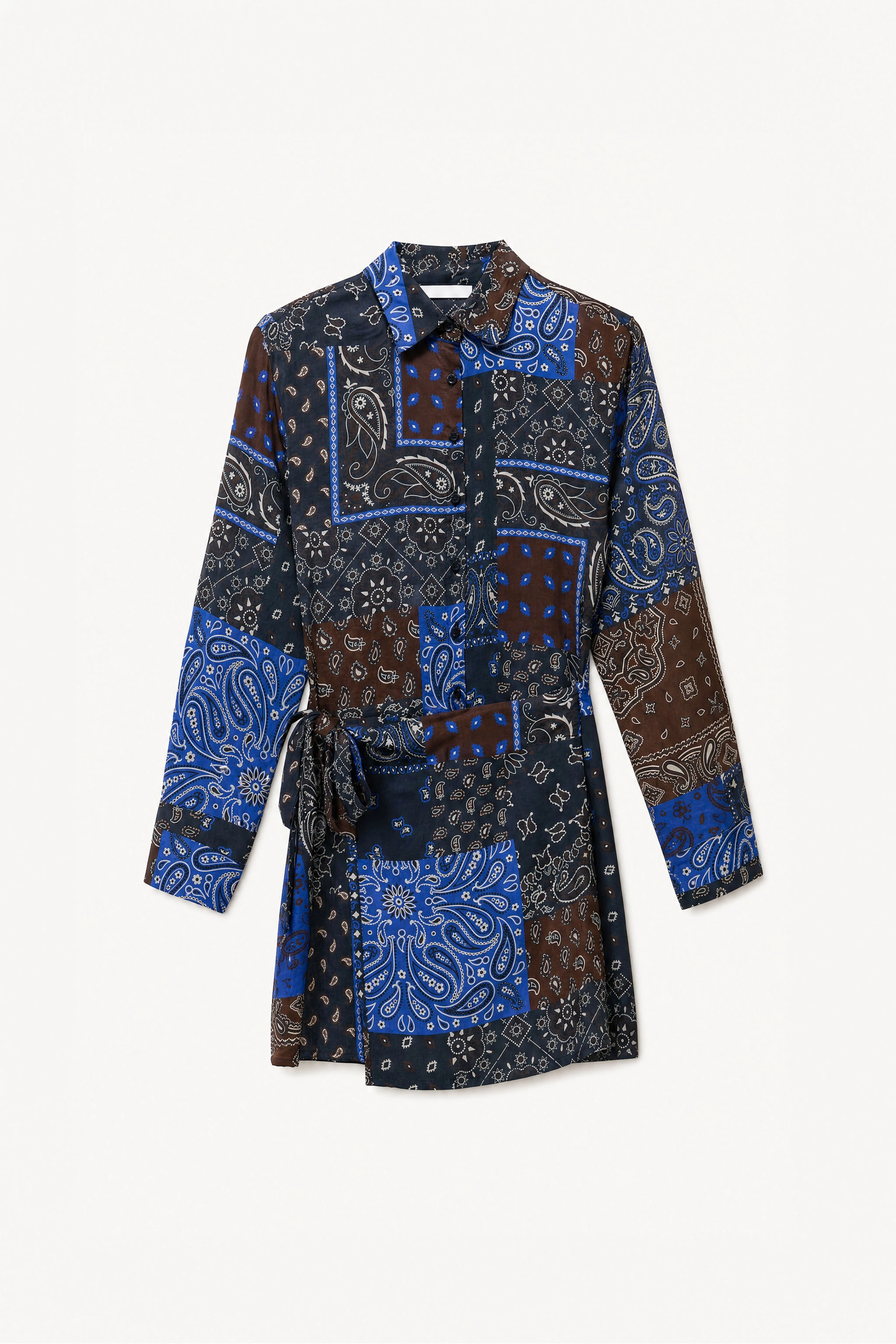 Paisley Hemd-Minikleid