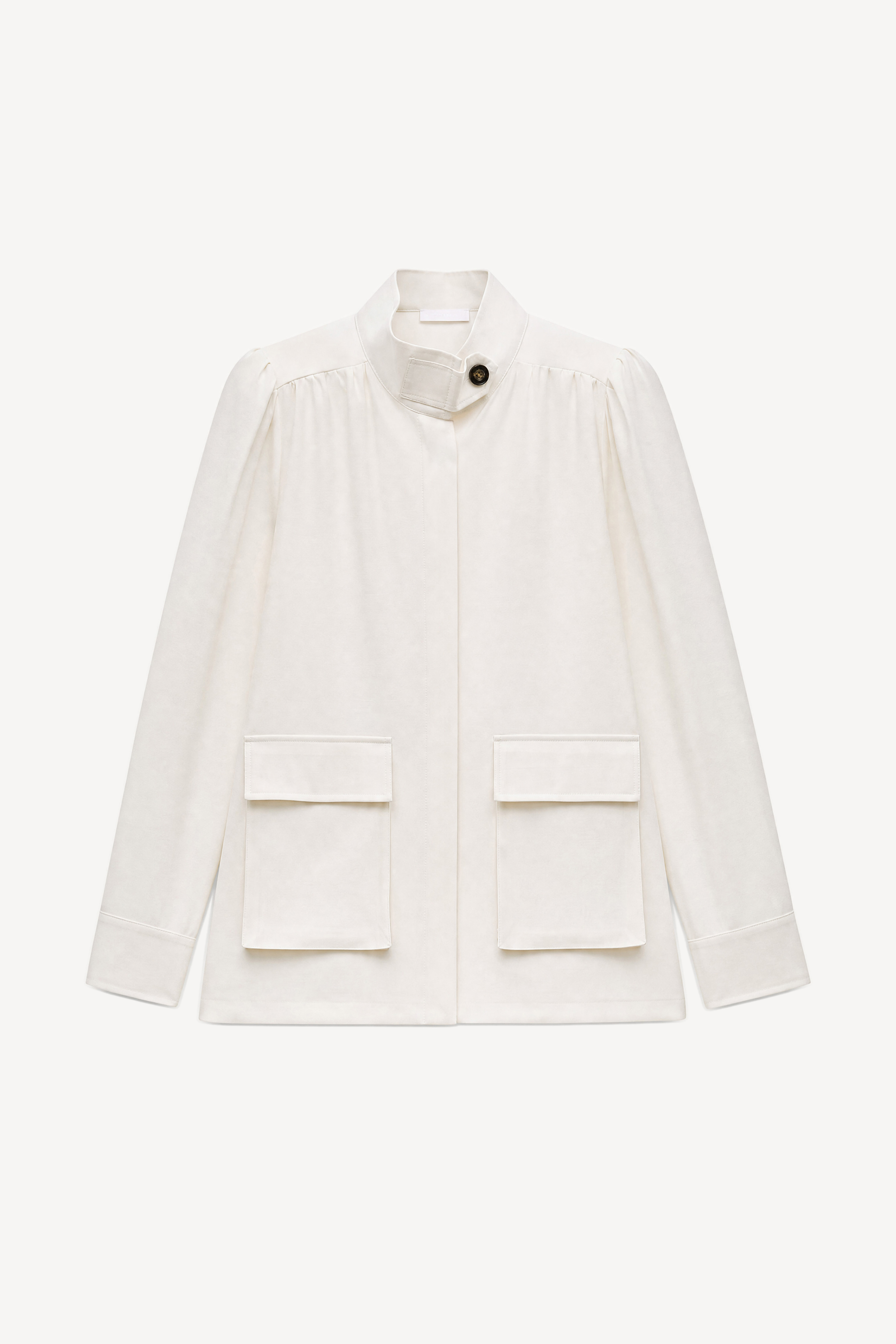 Oversize-Jacke mit Stehkragen und Puffärmeln