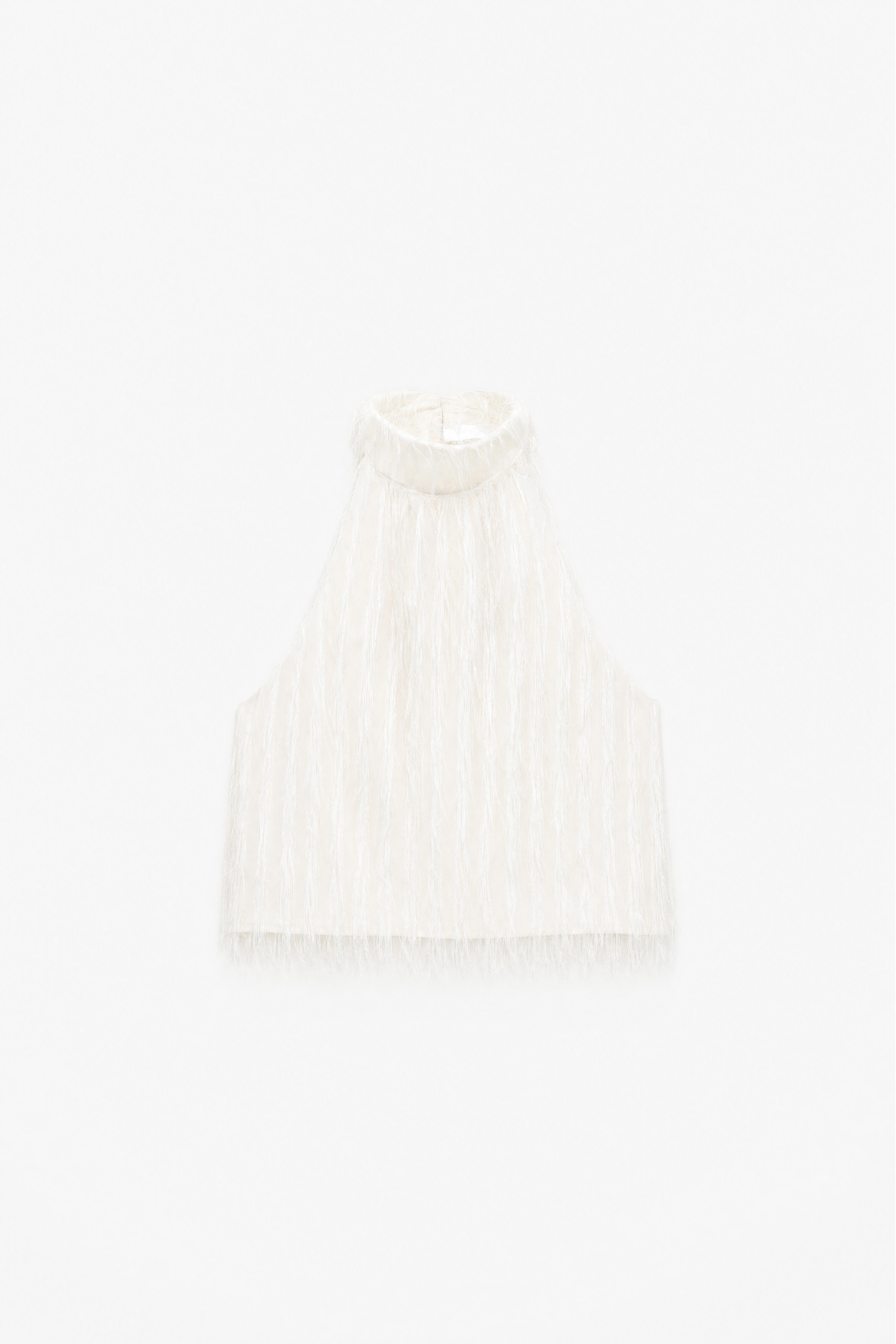 Halter Cropped-Top mit Fransen