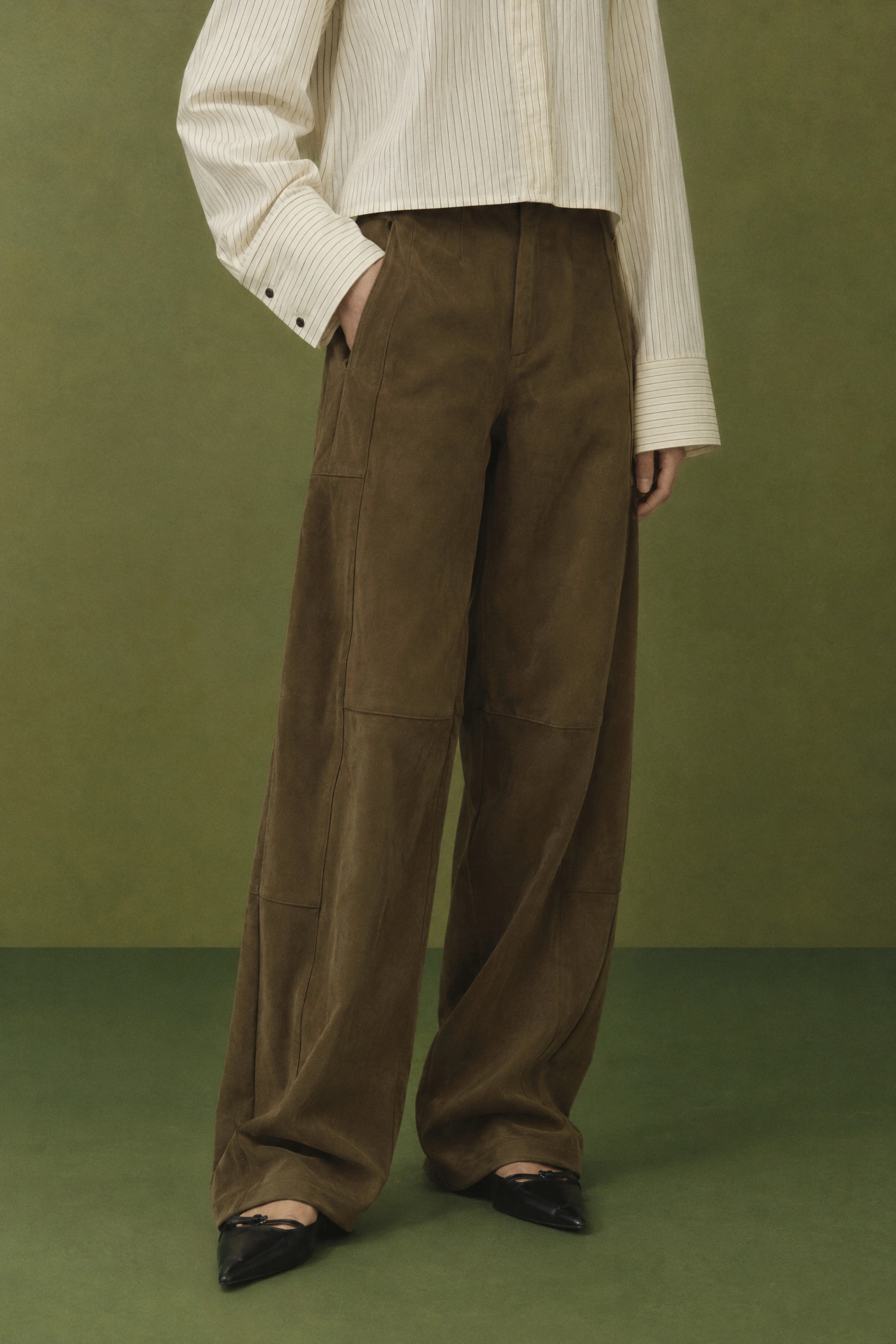 Wide‑Leg Hose mit Gürtel