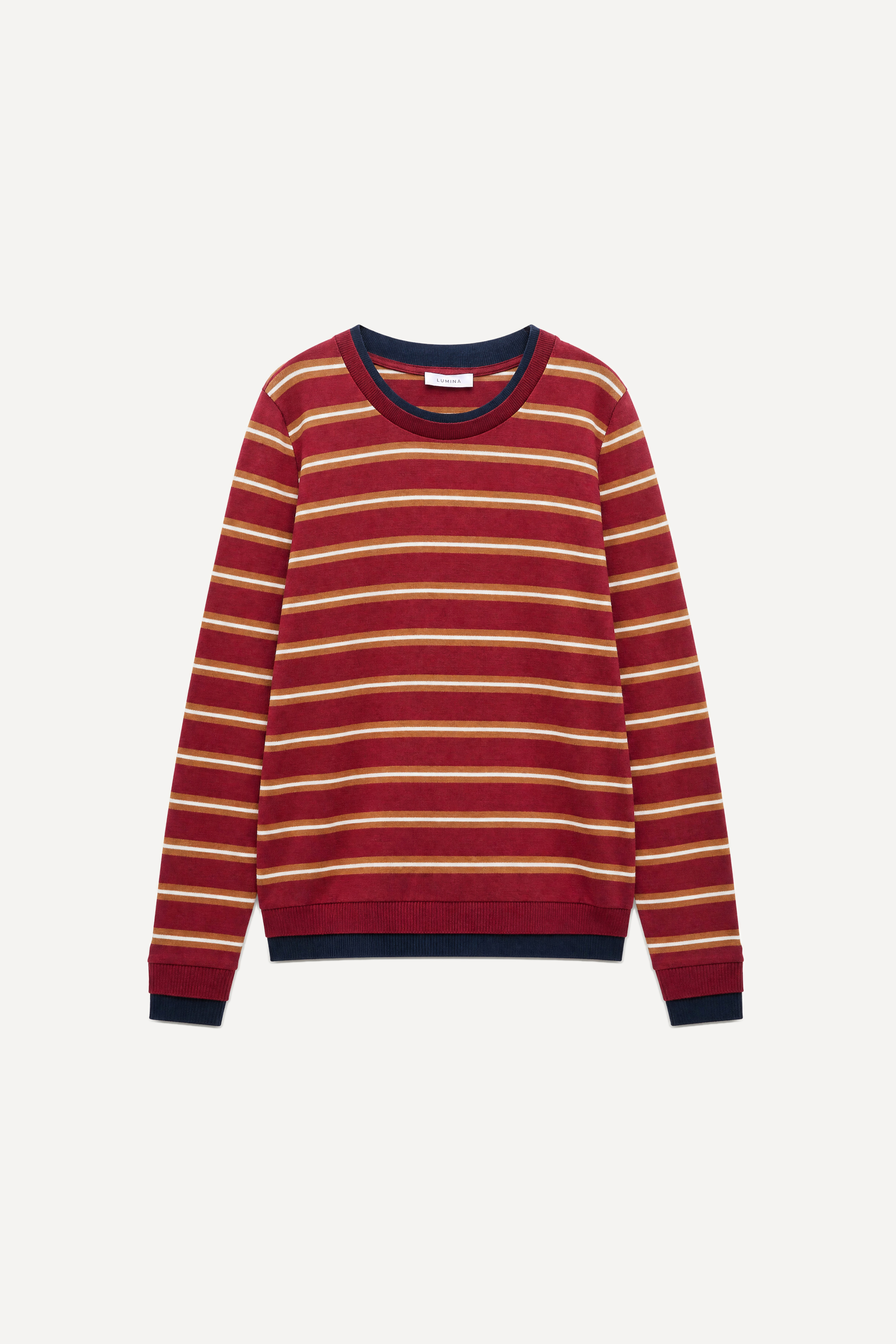 Regular Pullover mit Streifen