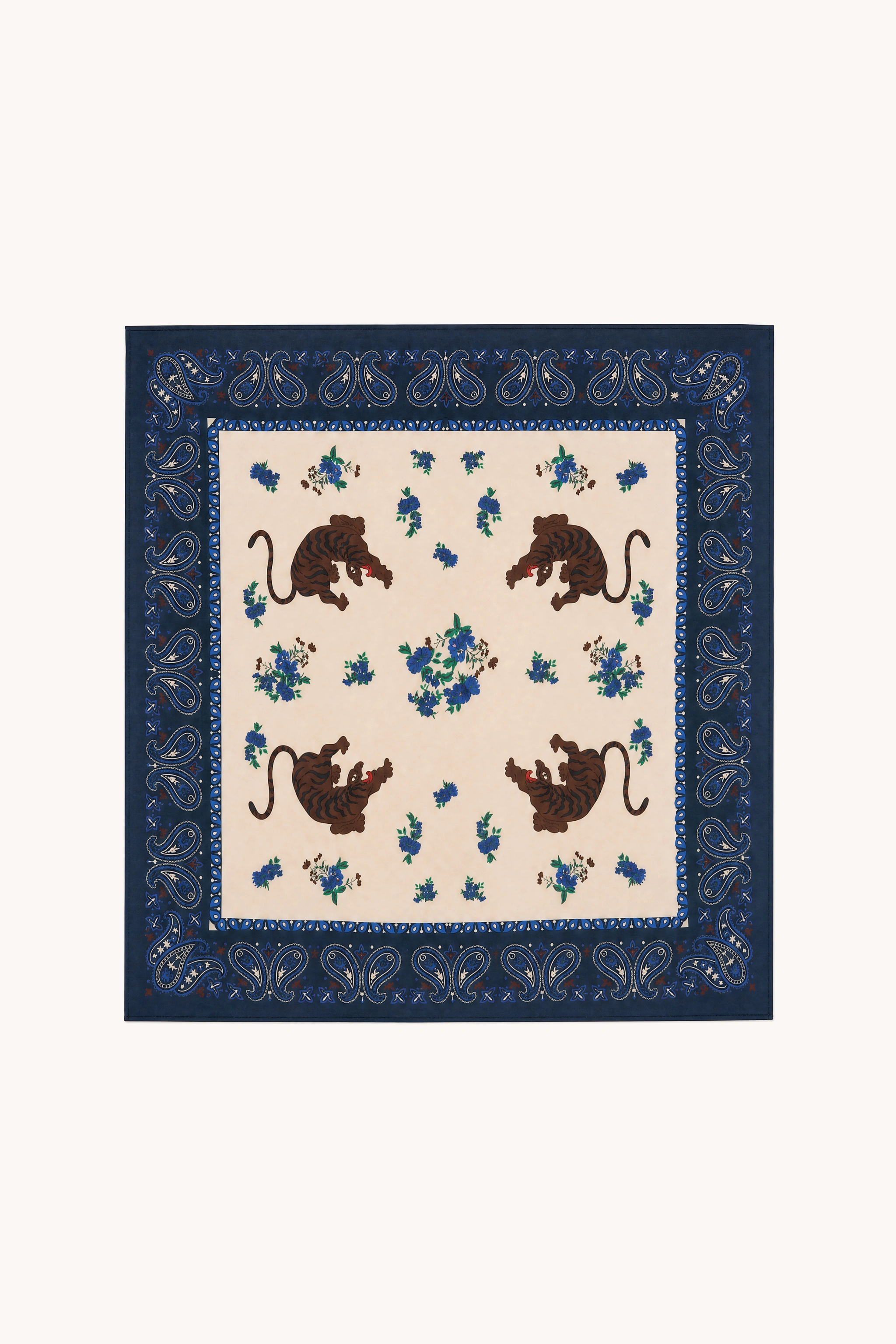 Schal mit Paisley-Saum