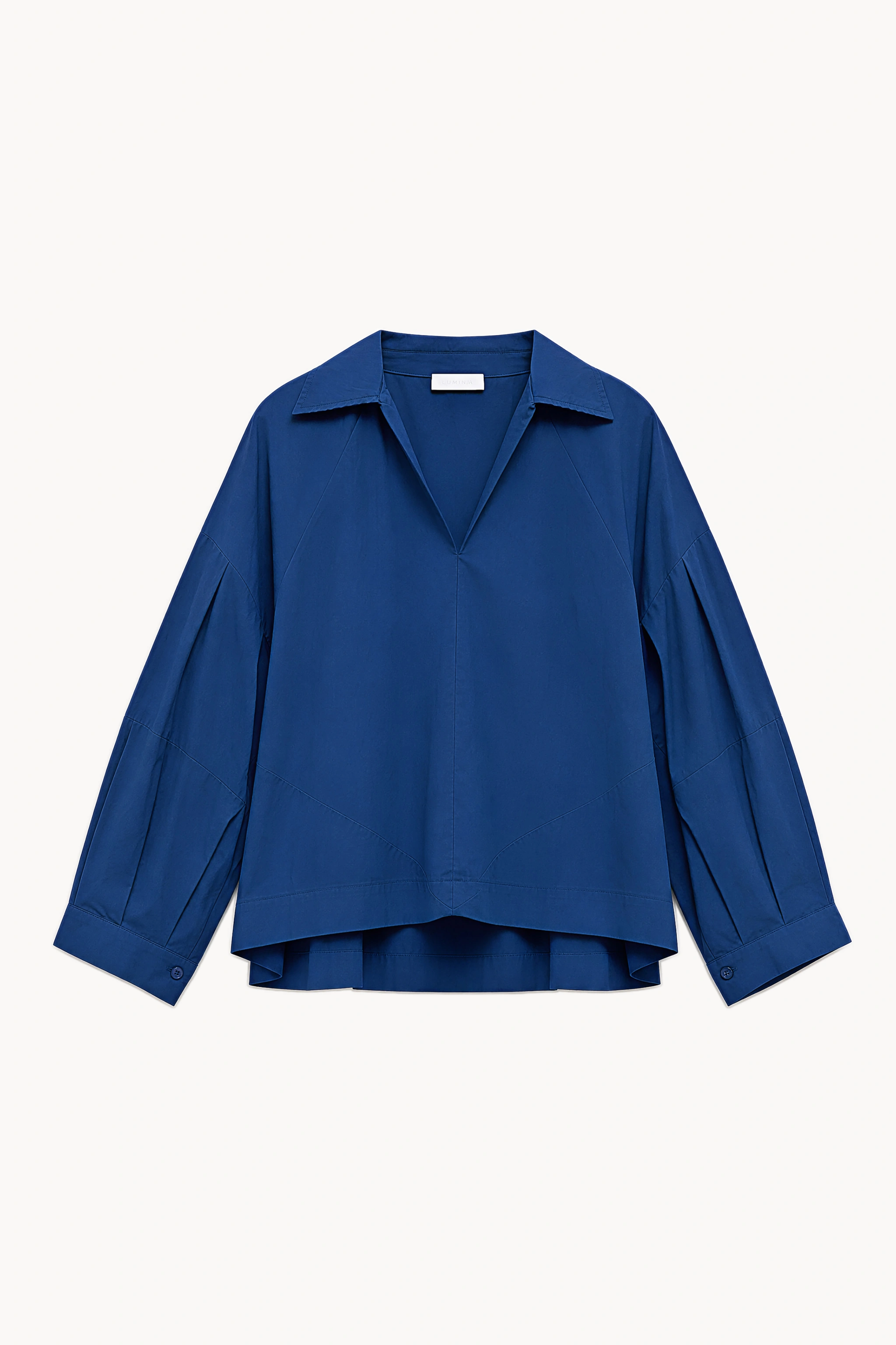 Oversize‑Bluse mit V‑Ausschnitt