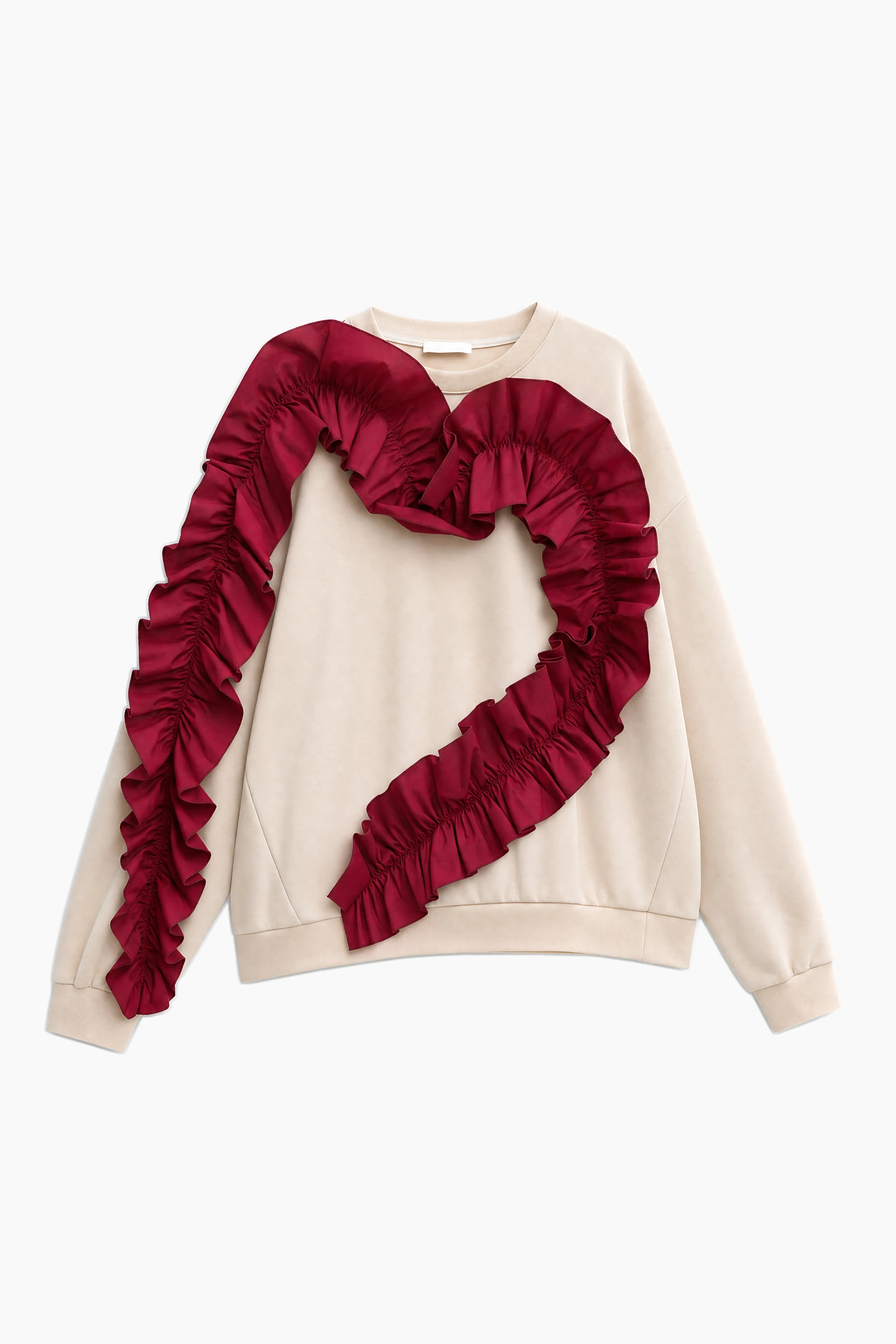 Sweatshirt mit Herzvolant