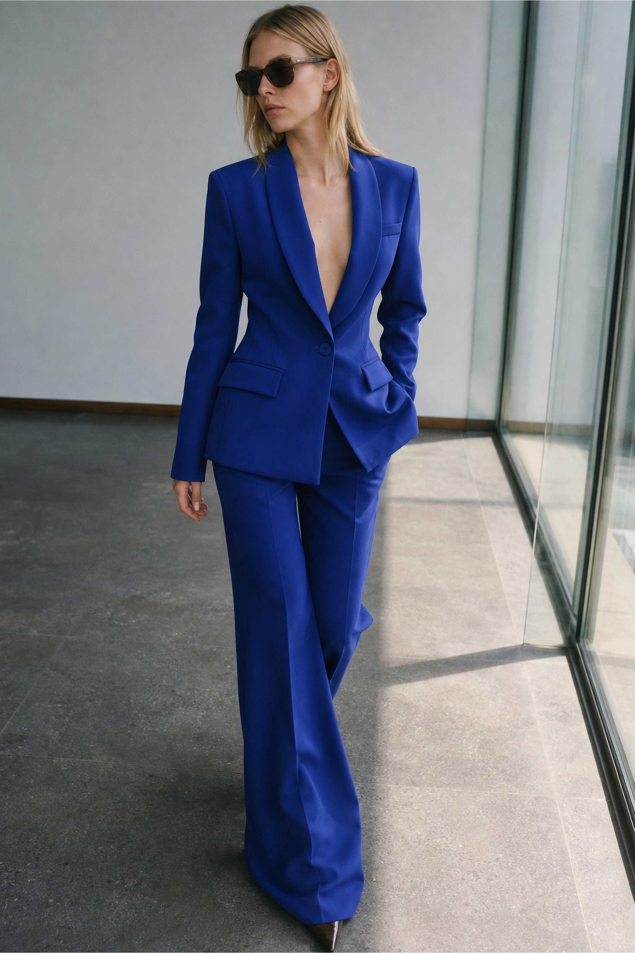 Figurbetonter Blazer mit Schalkragen
