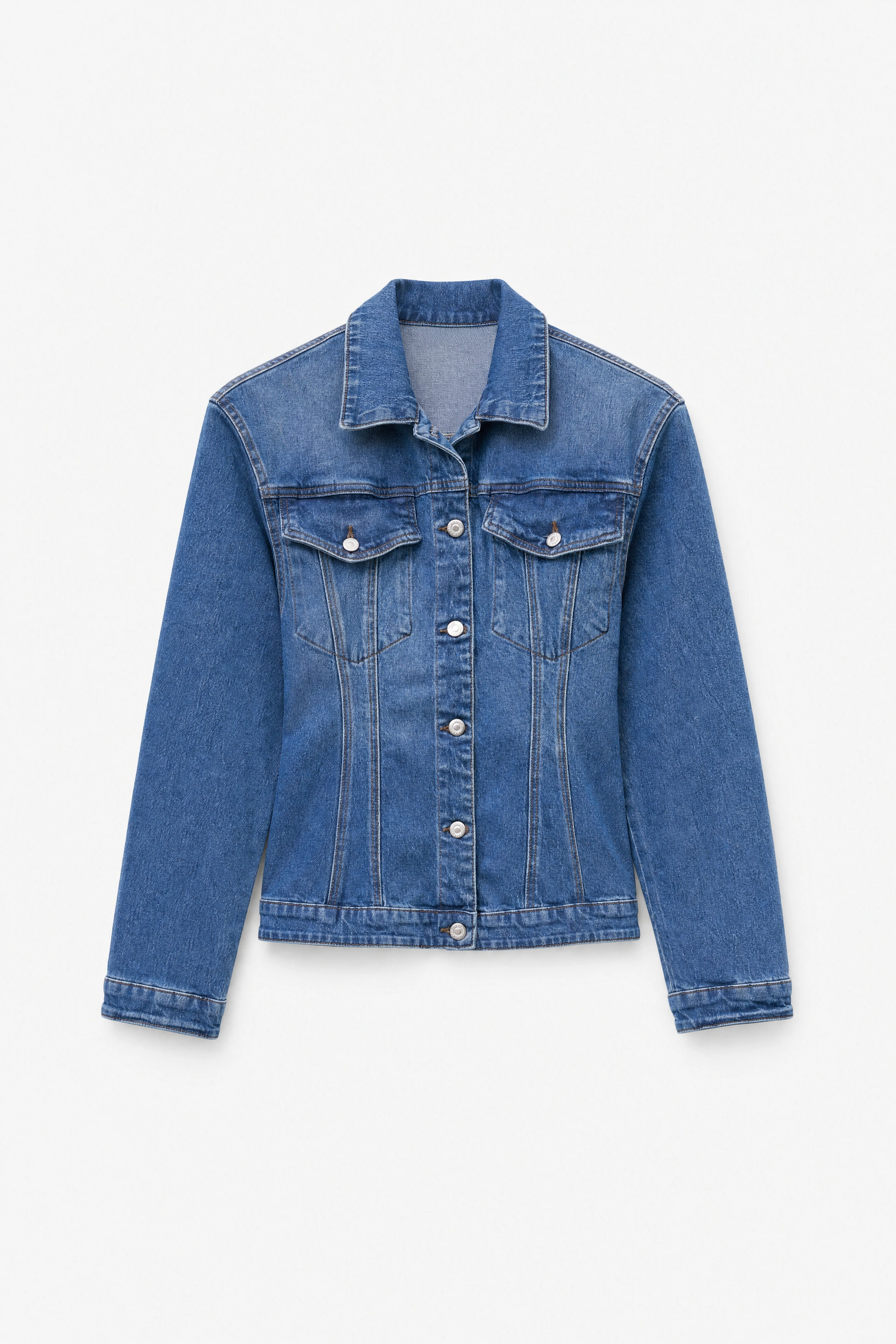 Taillierte Jeansjacke