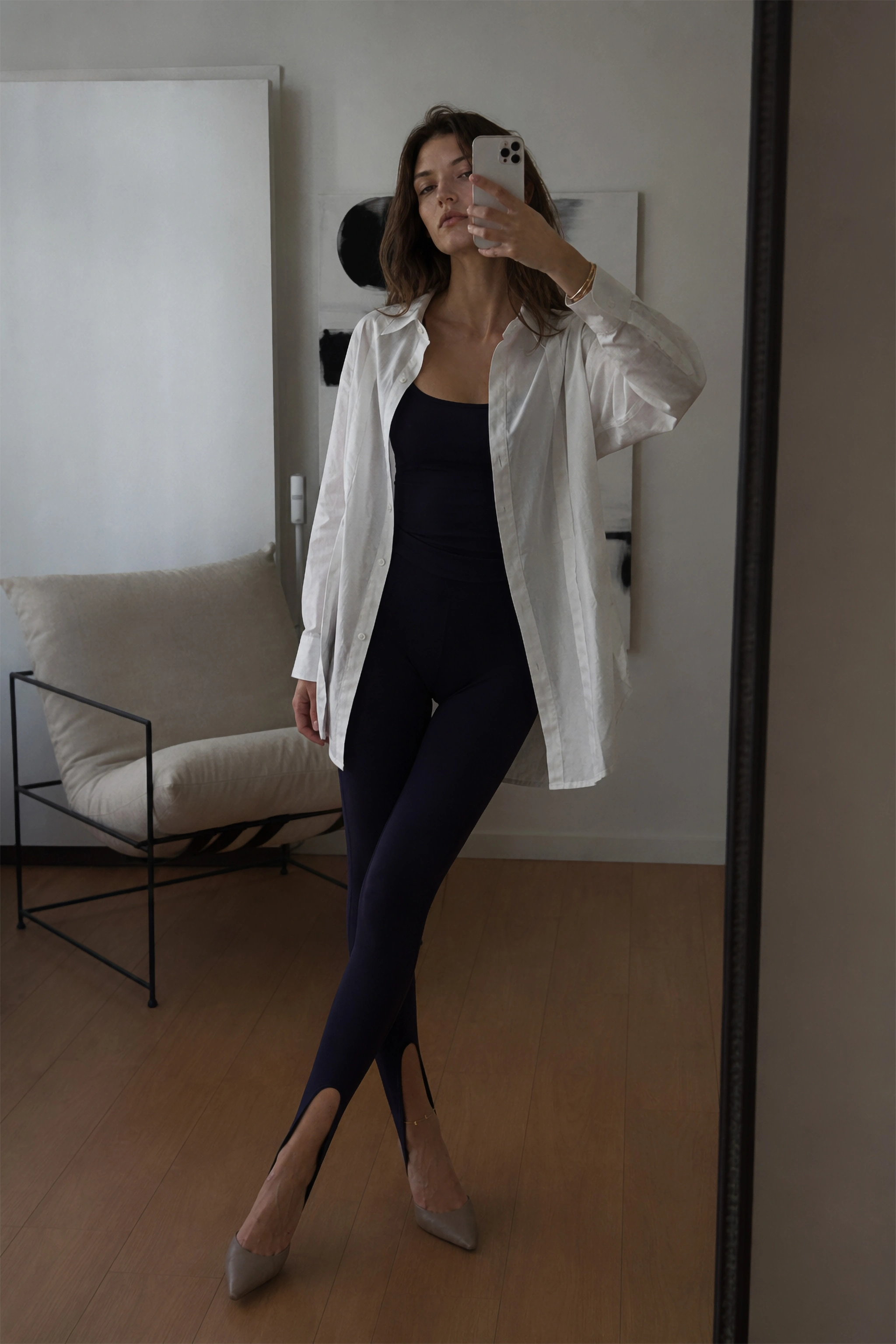 Leggings mit Hohem Bund