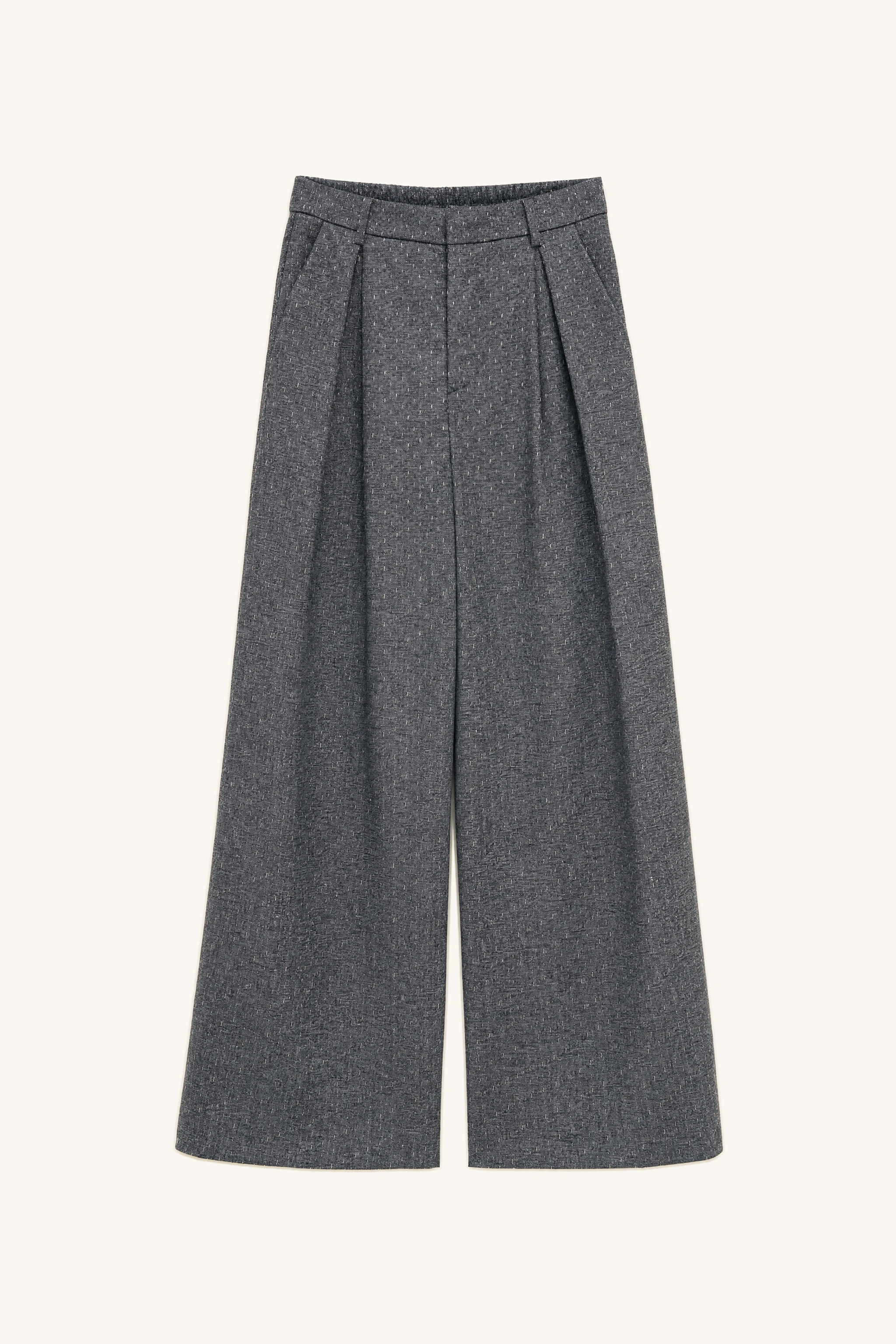 Weite Hose mit hohem Bund