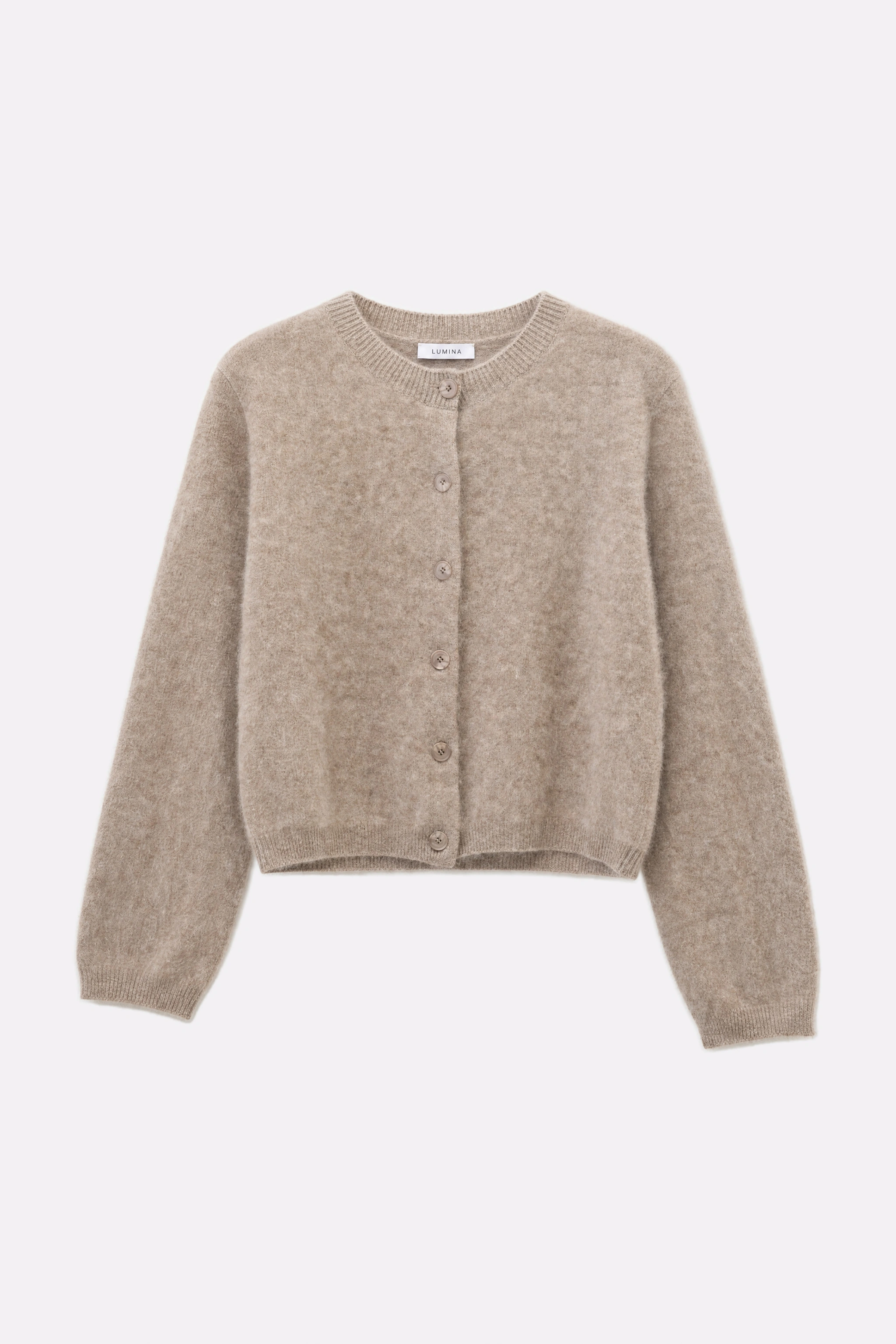 Gerader Strickcardigan mit Knöpfen