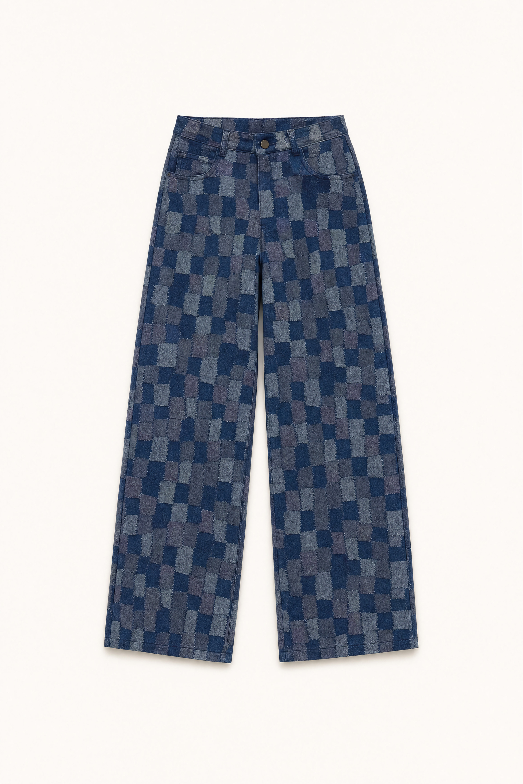 Weite Hose mit hohem Bund