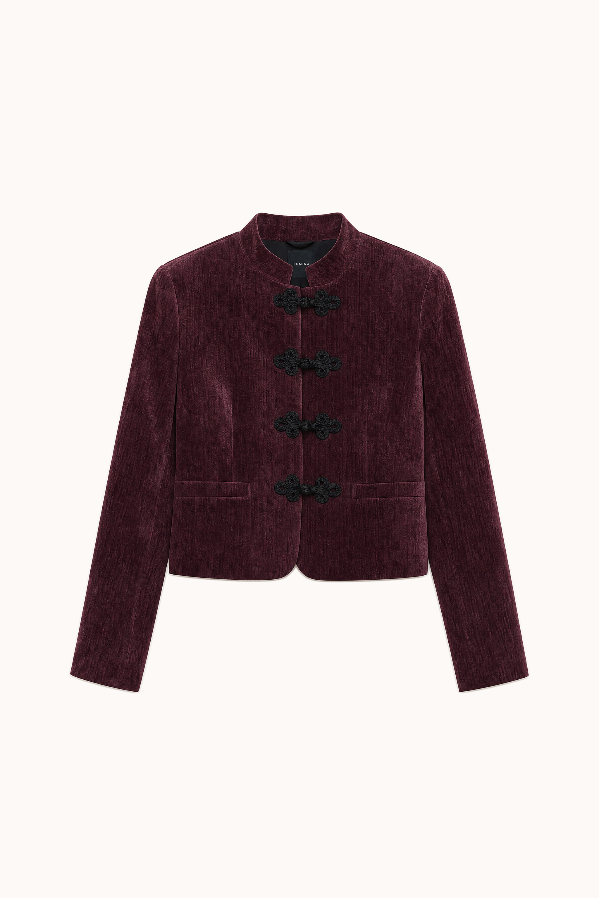 Kurze Jacke mit Stehkragen