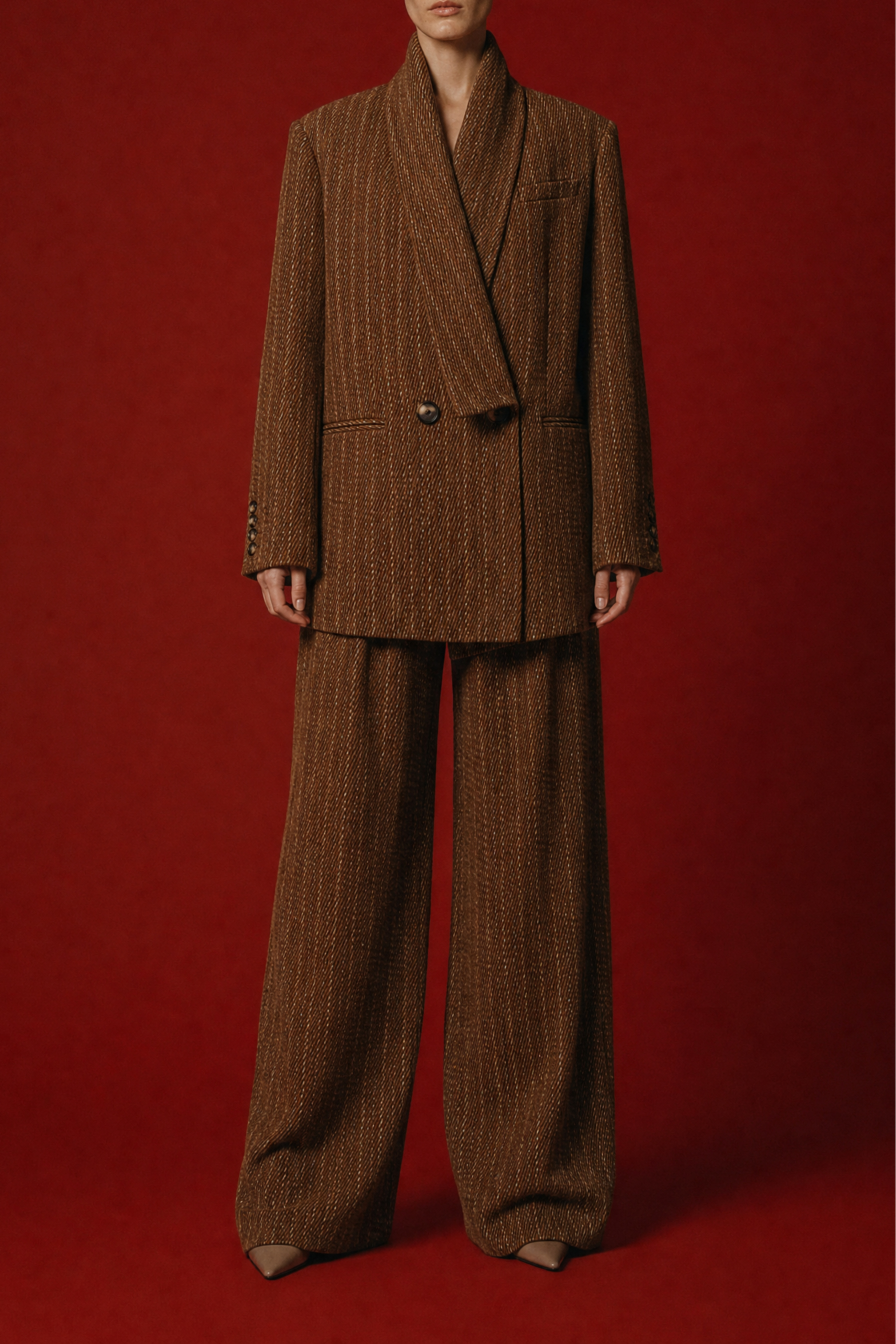 Oversize-Blazer mit Streifen