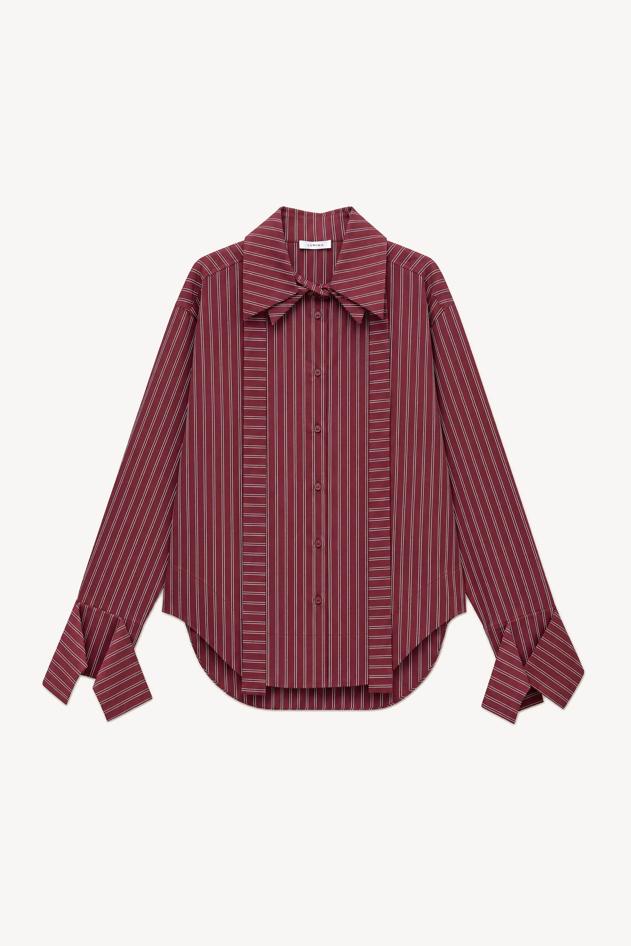 Oversize-Bluse mit Schleife