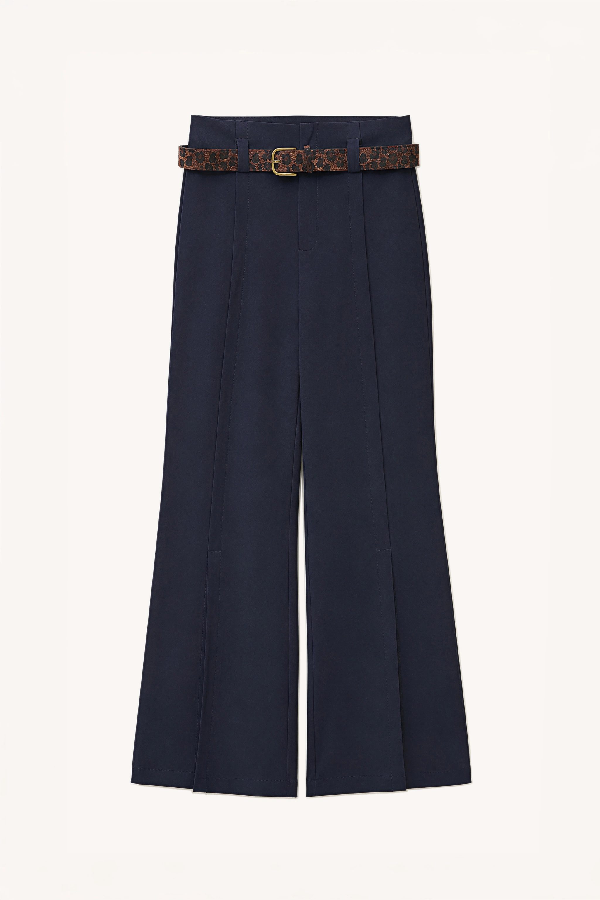 Ausgestellte Hose mit Frontschlitzen