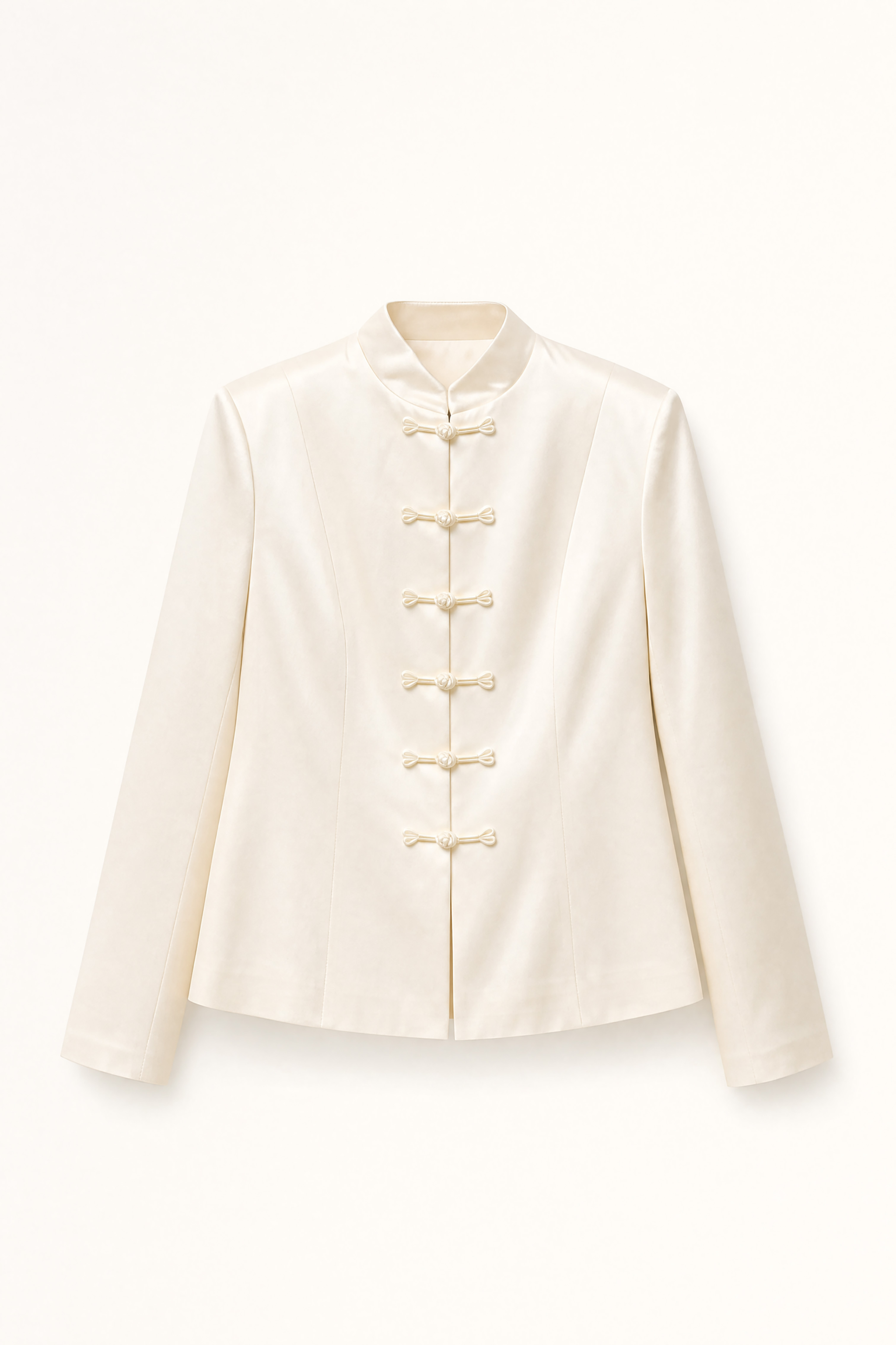 Satinjacke mit Stehkragen