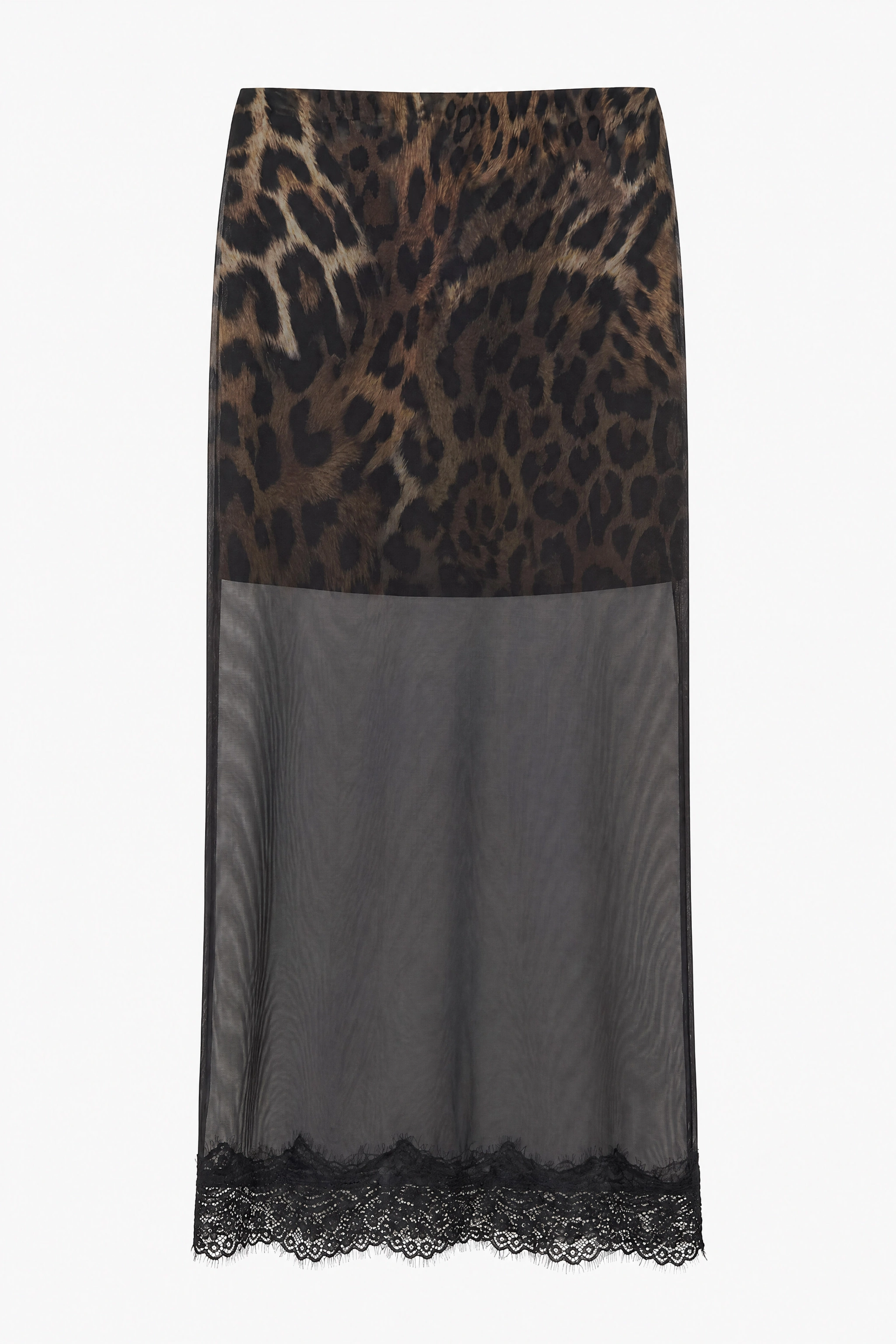 Midi-Bleistiftrock mit Leopardenprint