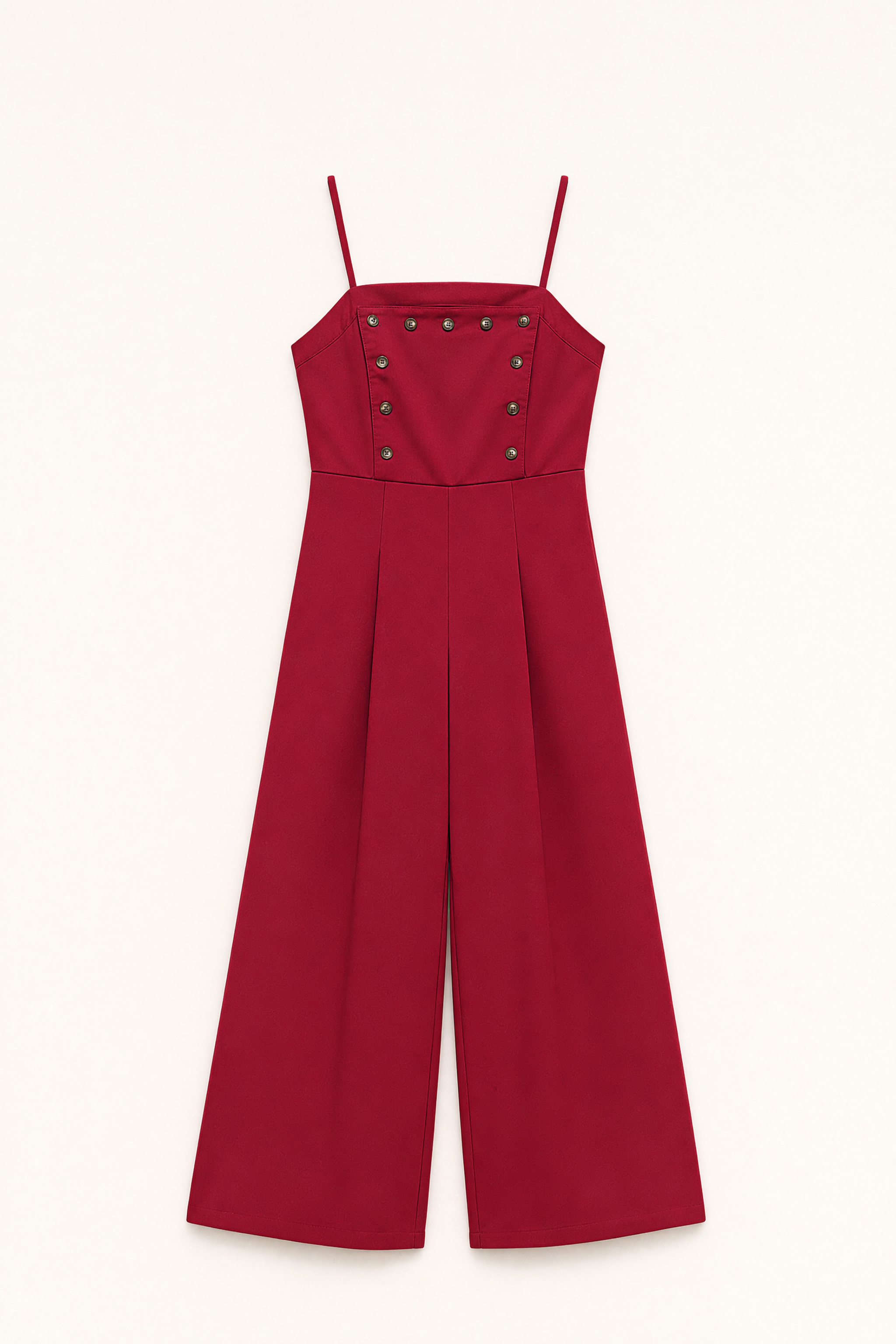 Jumpsuit mit eckigem Ausschnitt und weitem Bein