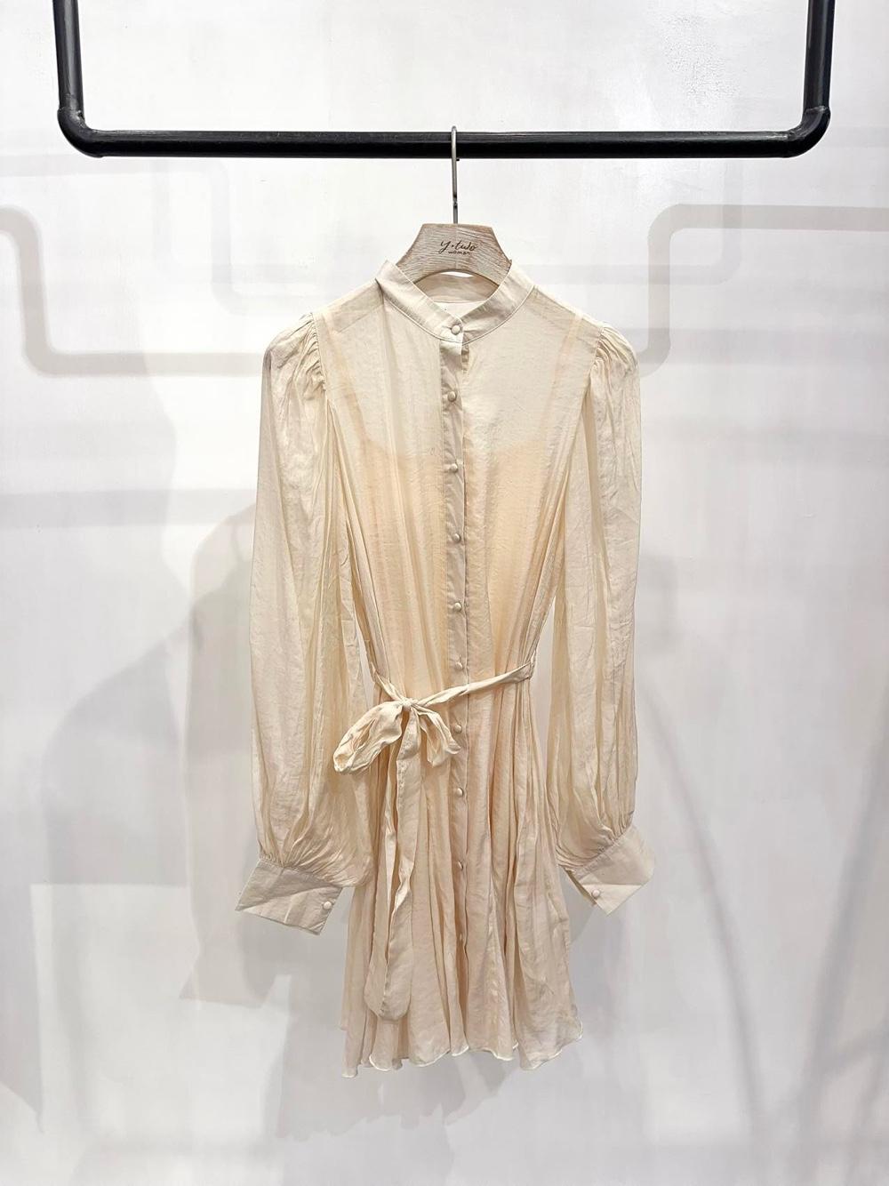 Mini-Hemdkleid mit Stehkragen